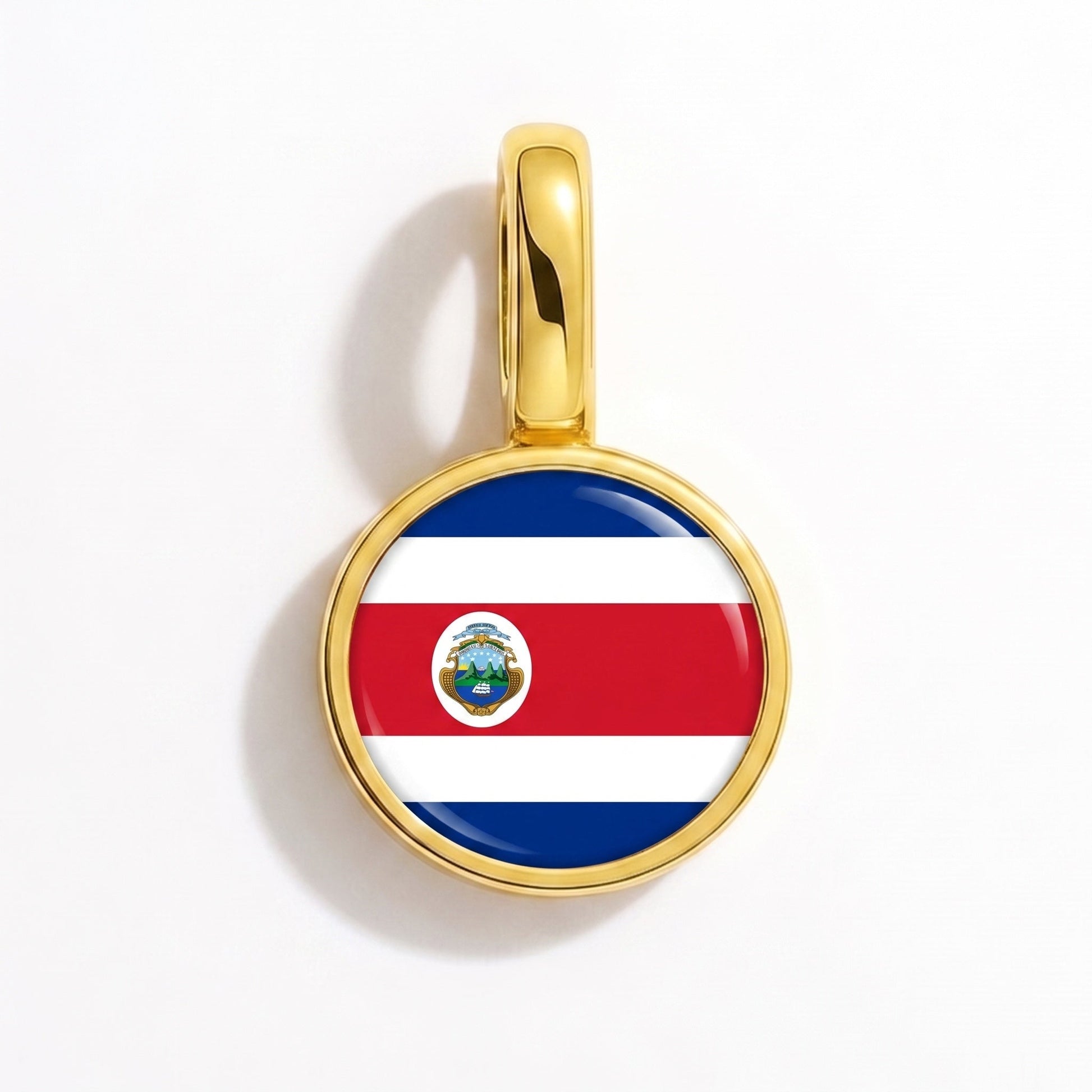 Charm vlag Costa Rica – rechthoekig goud