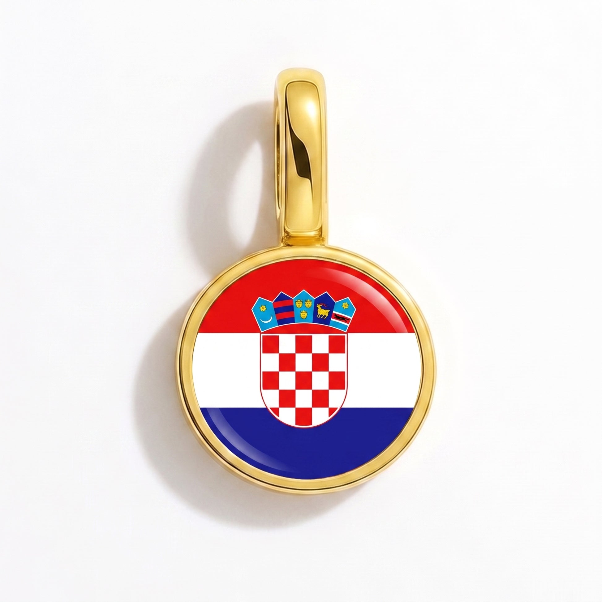 Charm vlag Kroatië – rond goud