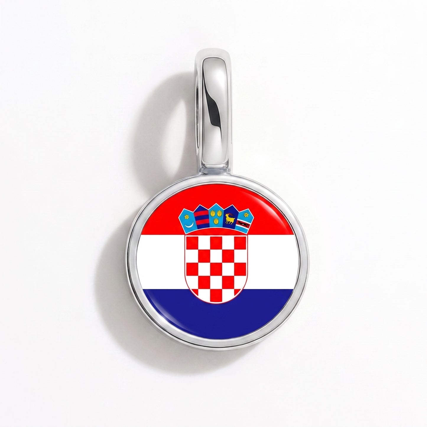 Charm vlag Kroatië – rond zilver