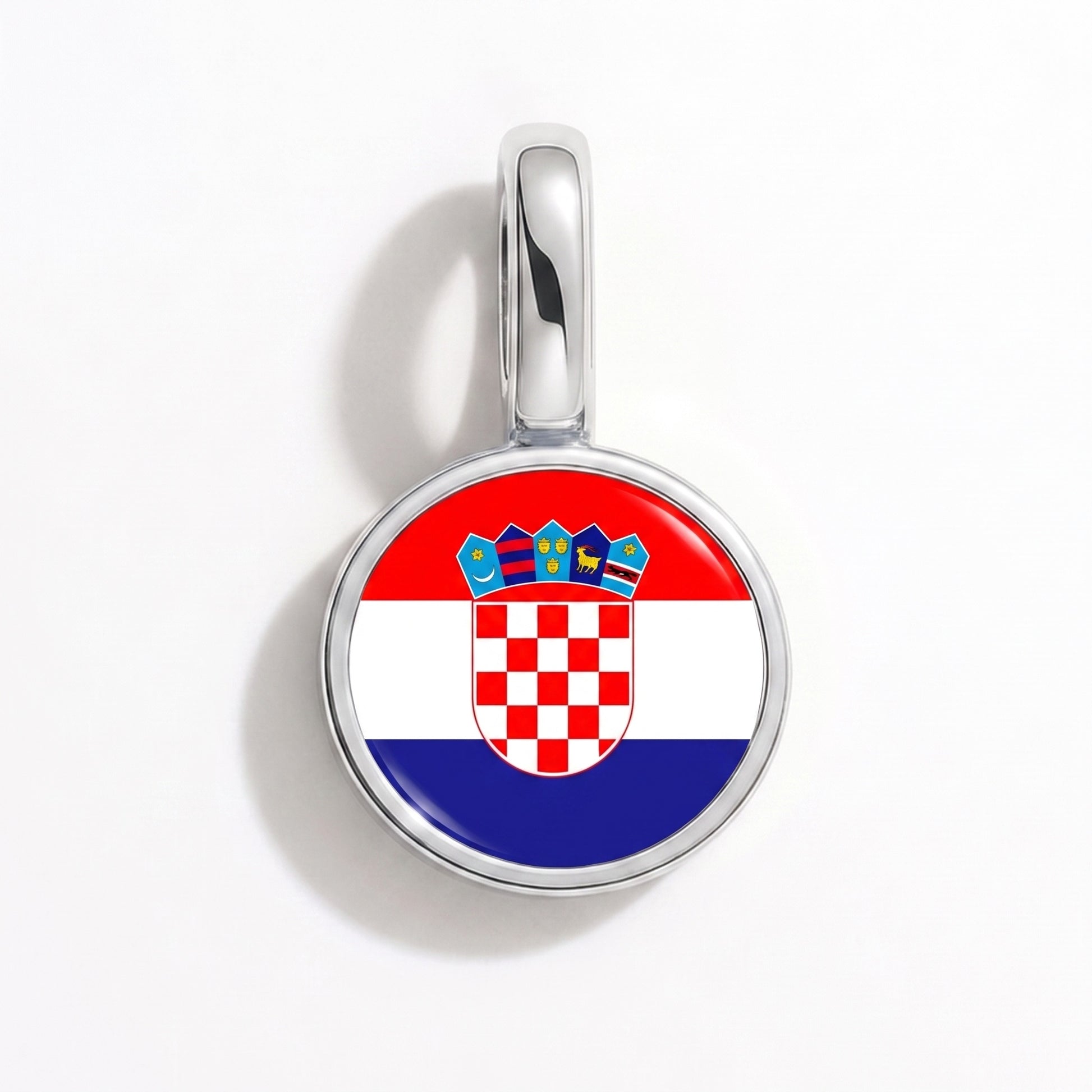 Charm vlag Kroatië – rond zilver