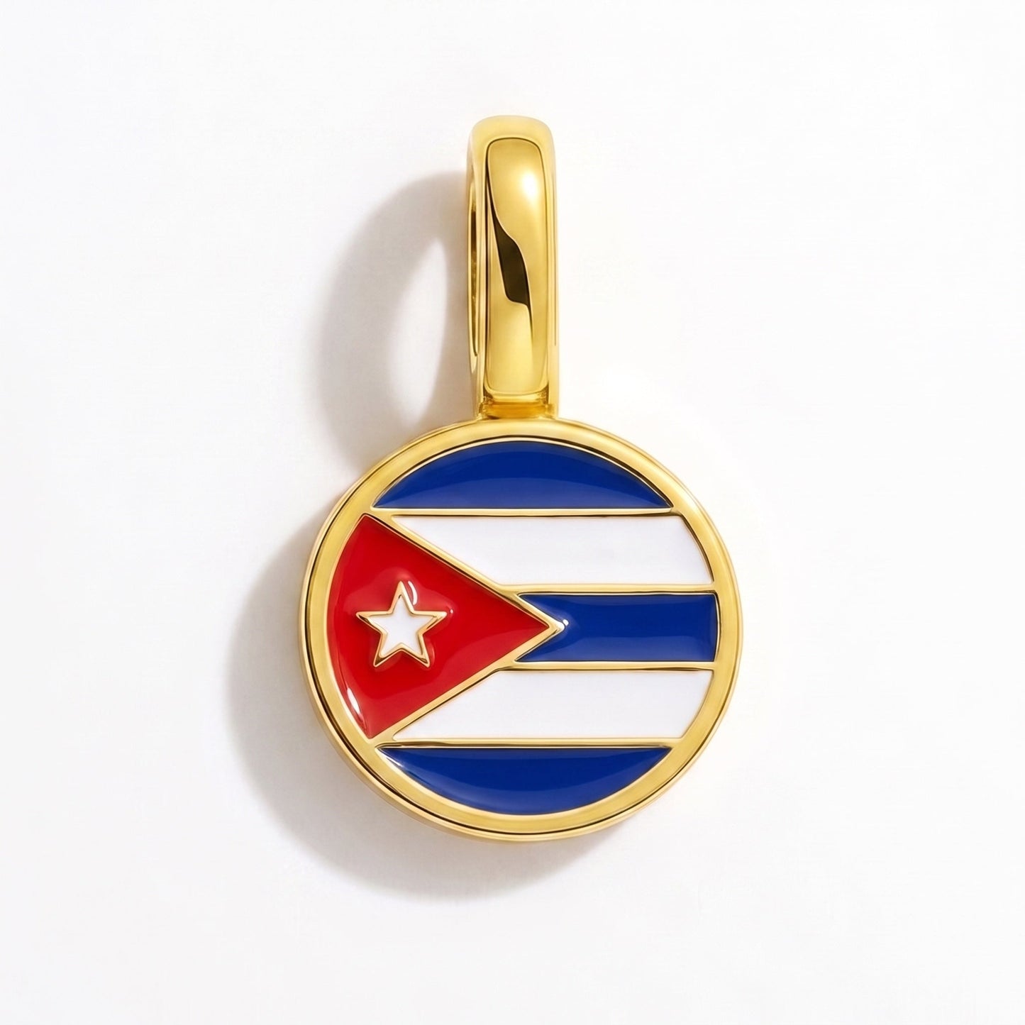 Charm vlag Cuba – rechthoekig goud