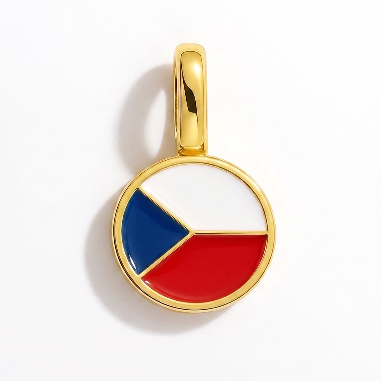 Charm vlag Tsjechië – rond goud