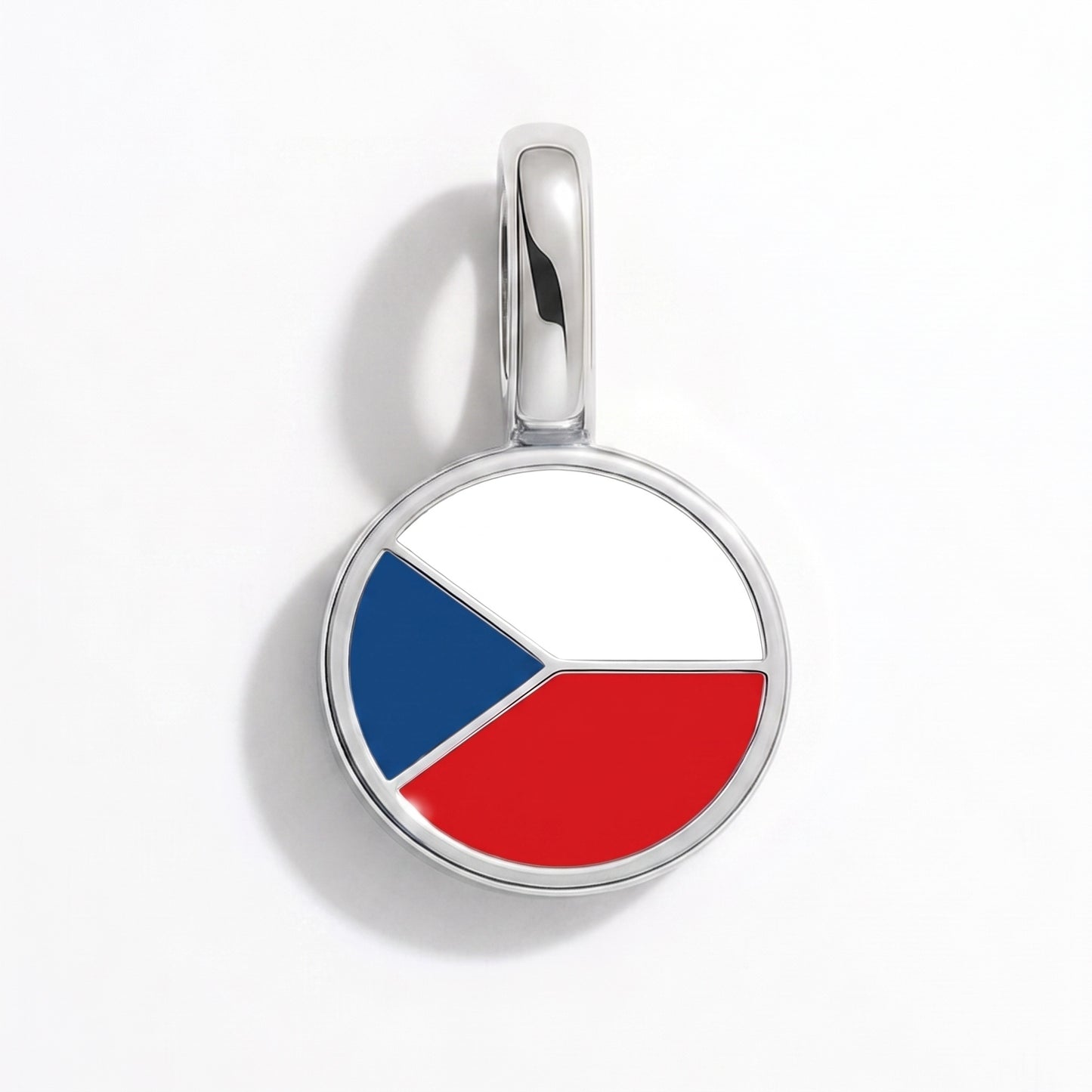Charm vlag Tsjechië – rond zilver