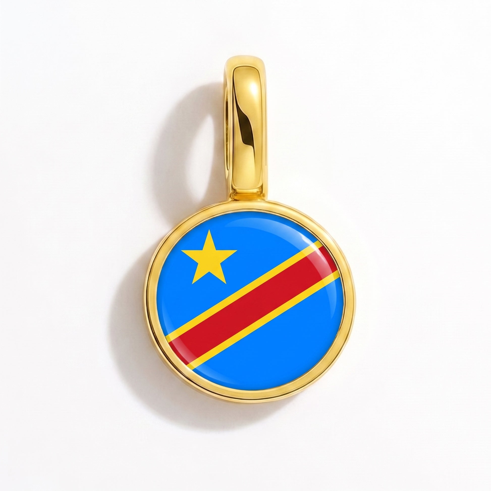 Charm vlag Democratische Republiek Congo – rond goud