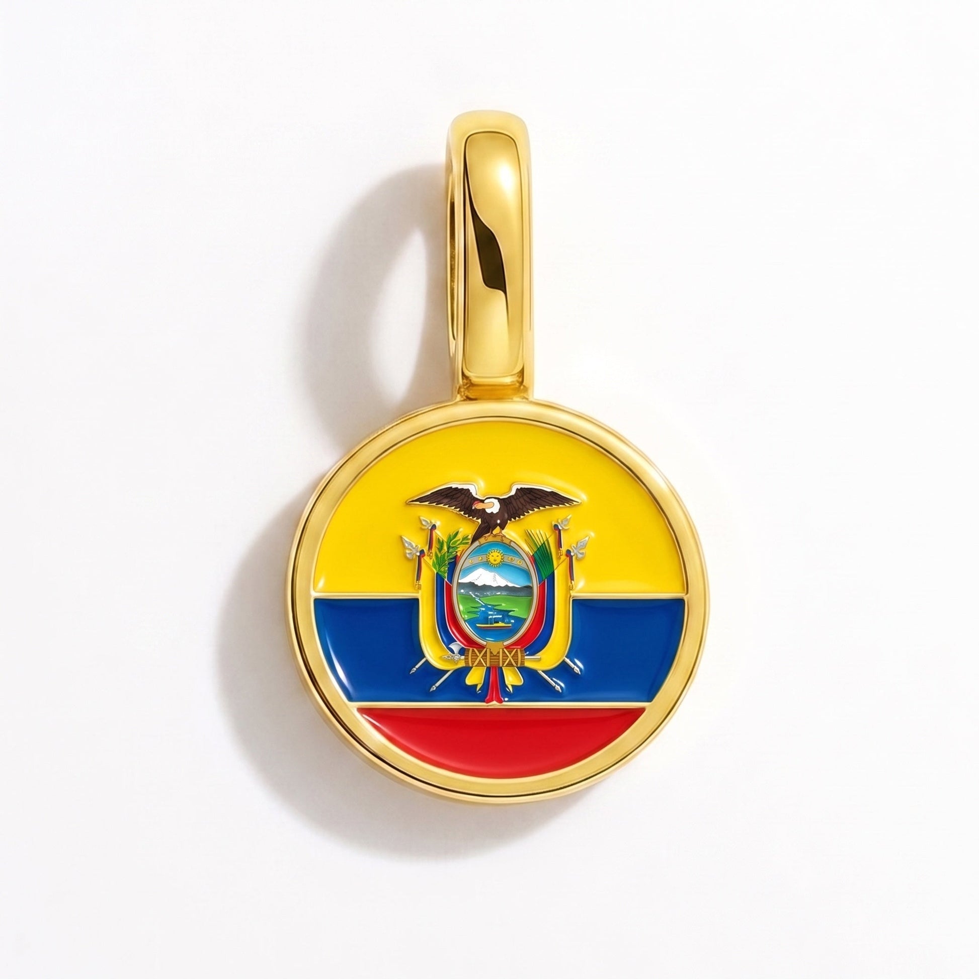 Charm vlag Ecuador – rechthoekig goud