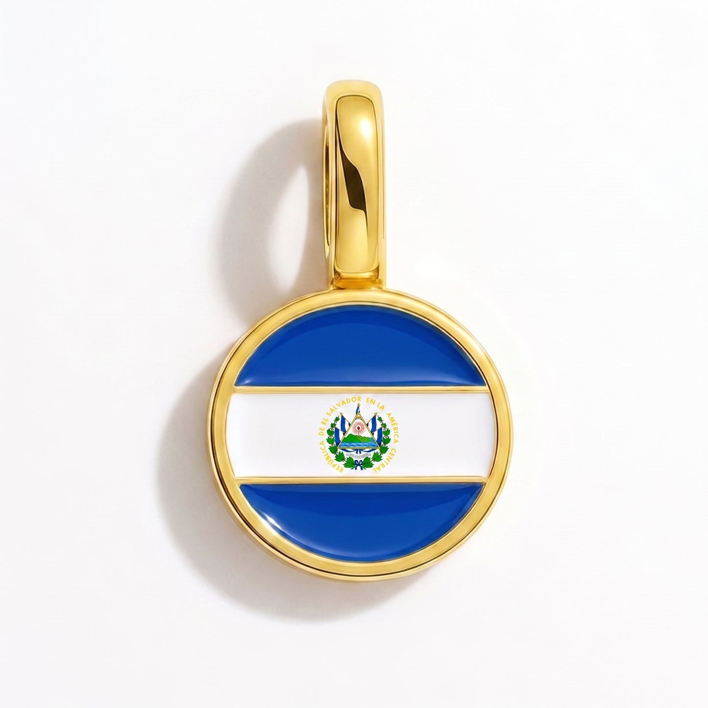 Charm vlag El Salvador – rond goud