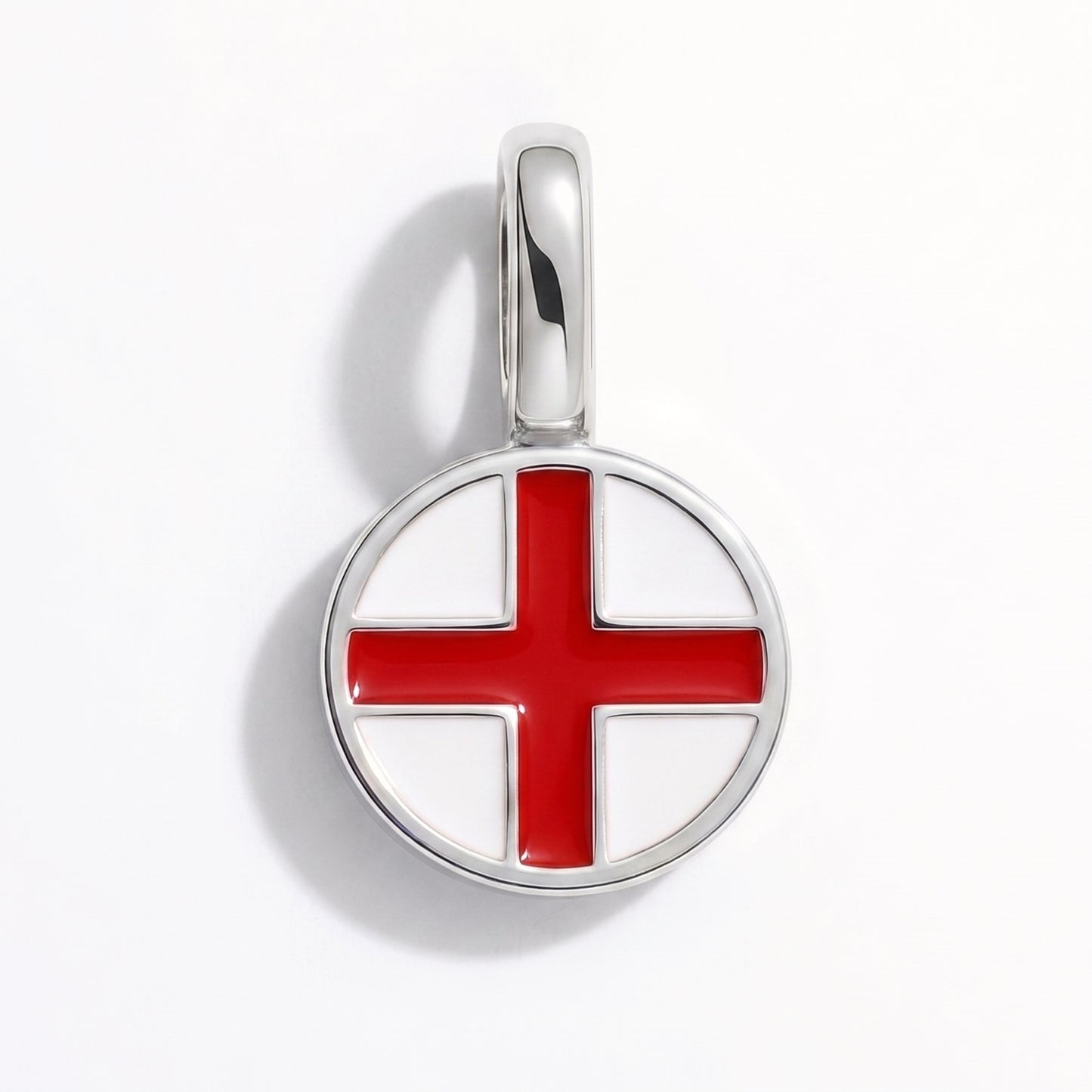 Charm vlag Engeland – rond zilver