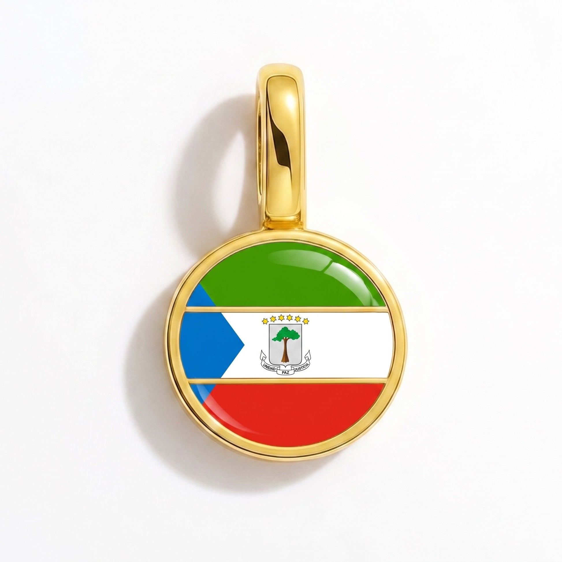 Charm vlag Equatoriaal-Guinea – rechthoekig goud