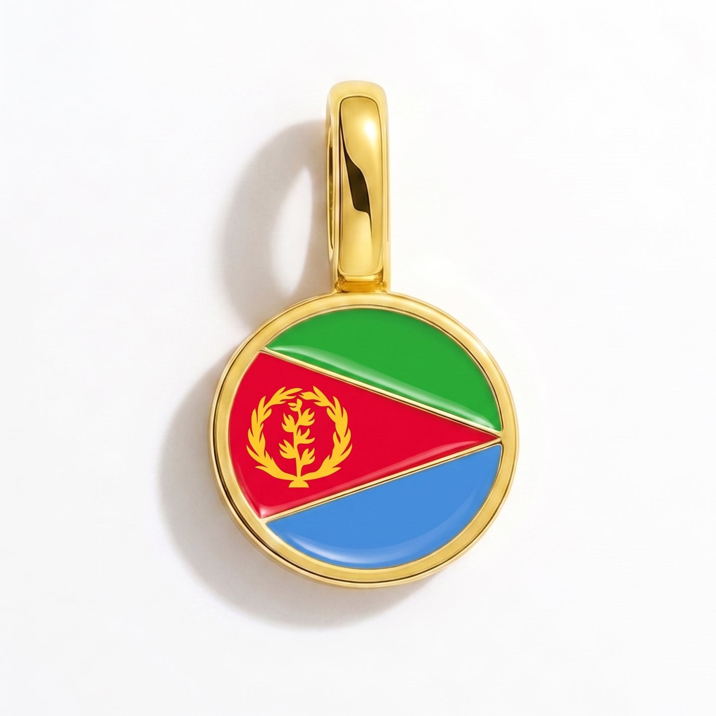 Charm vlag Eritrea – rond goud