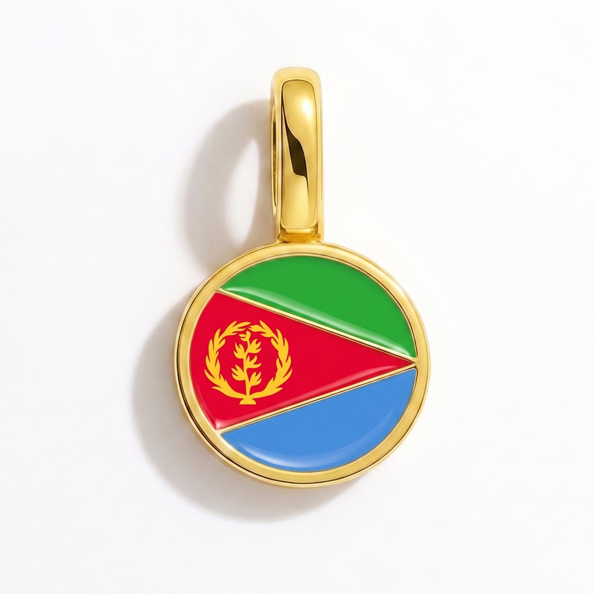 Charm vlag Eritrea – rond goud