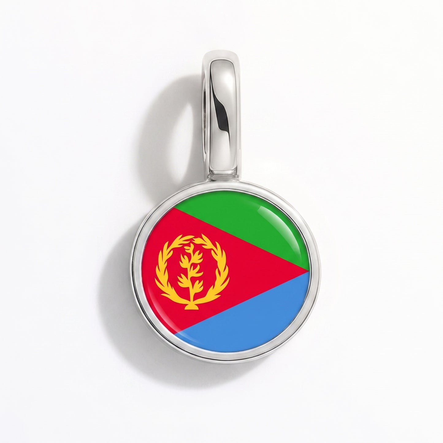 Charm vlag Eritrea – rond zilver