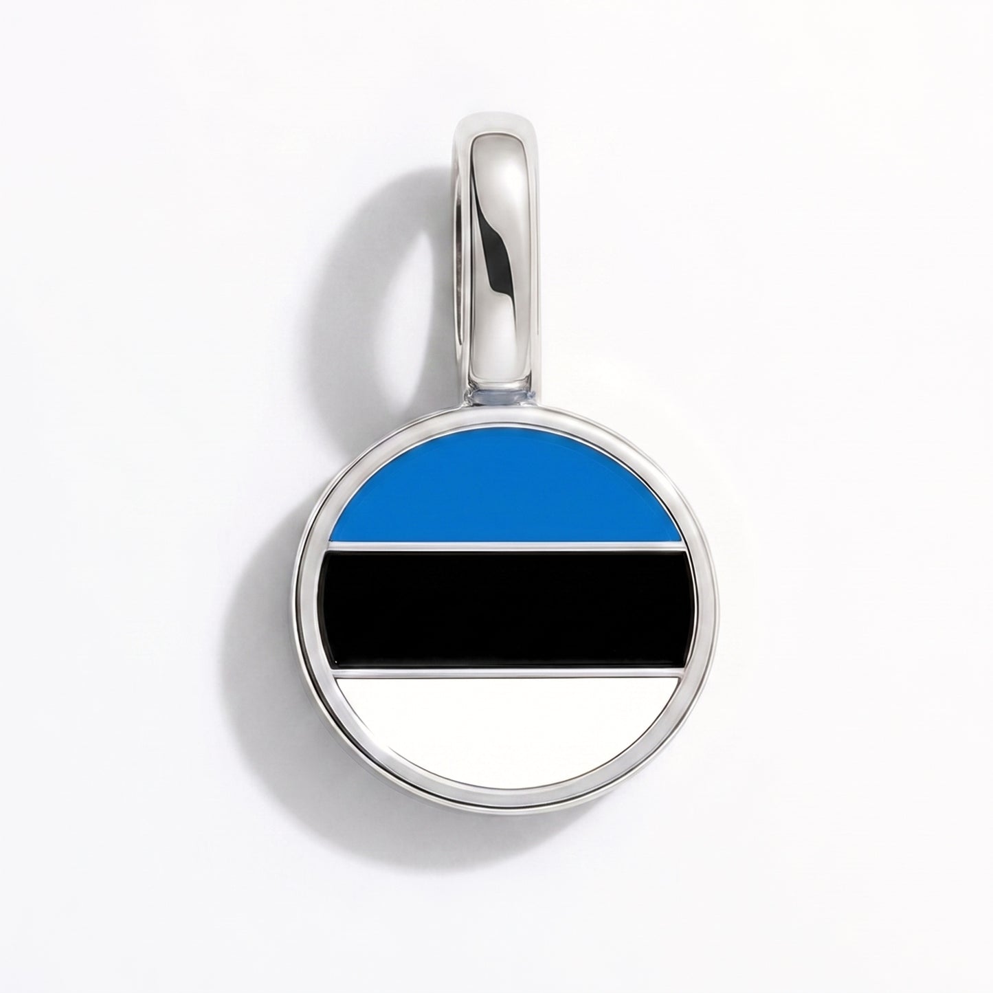 Charm vlag Estland – rond zilver