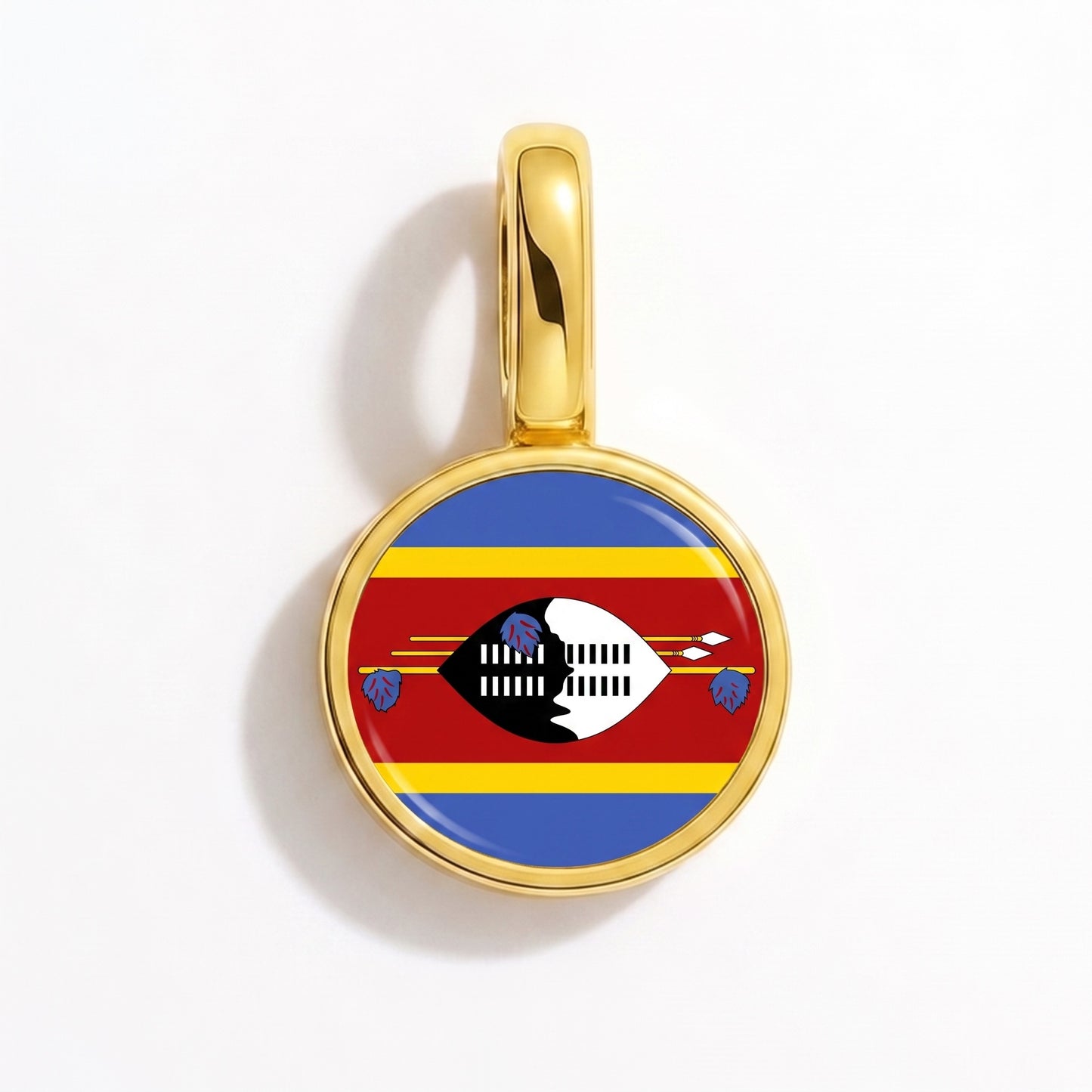 Charm vlag Eswatini – rond goud