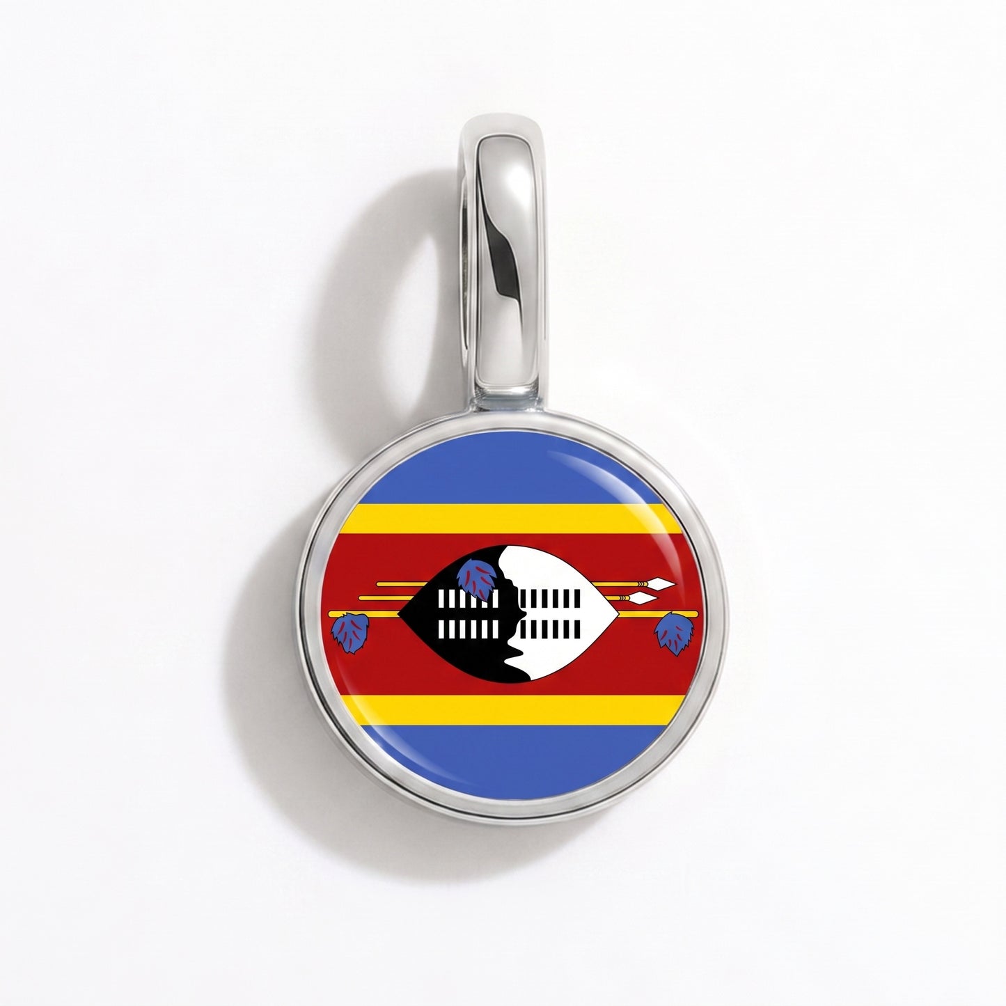 Charm vlag Eswatini – rond zilver