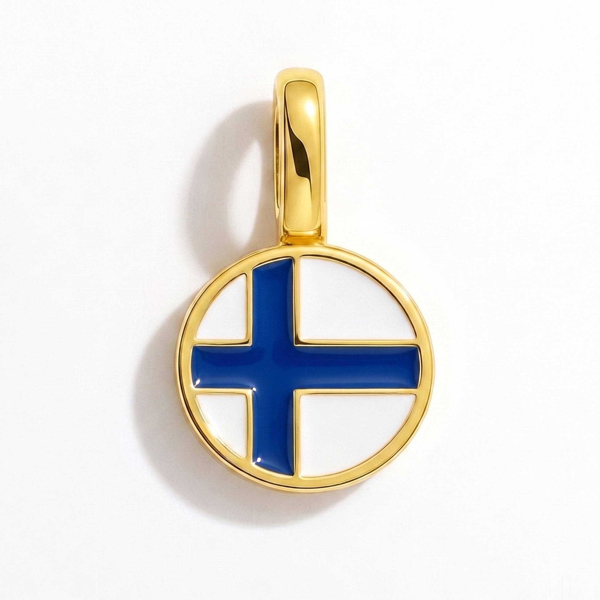 Charm vlag Finland – rond goud
