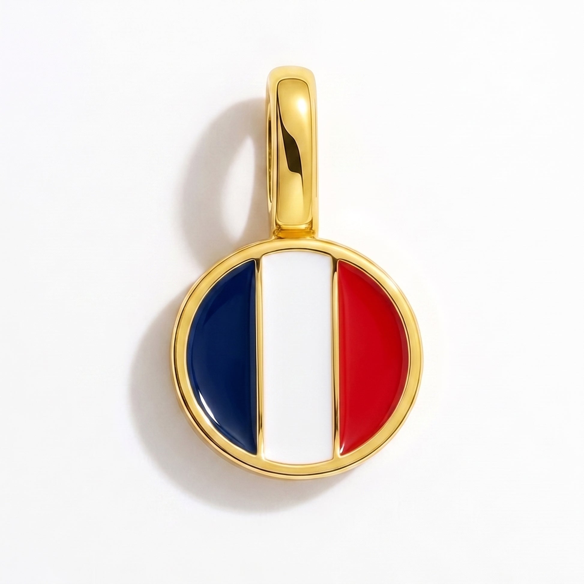 Charm vlag Frankrijk – rond goud
