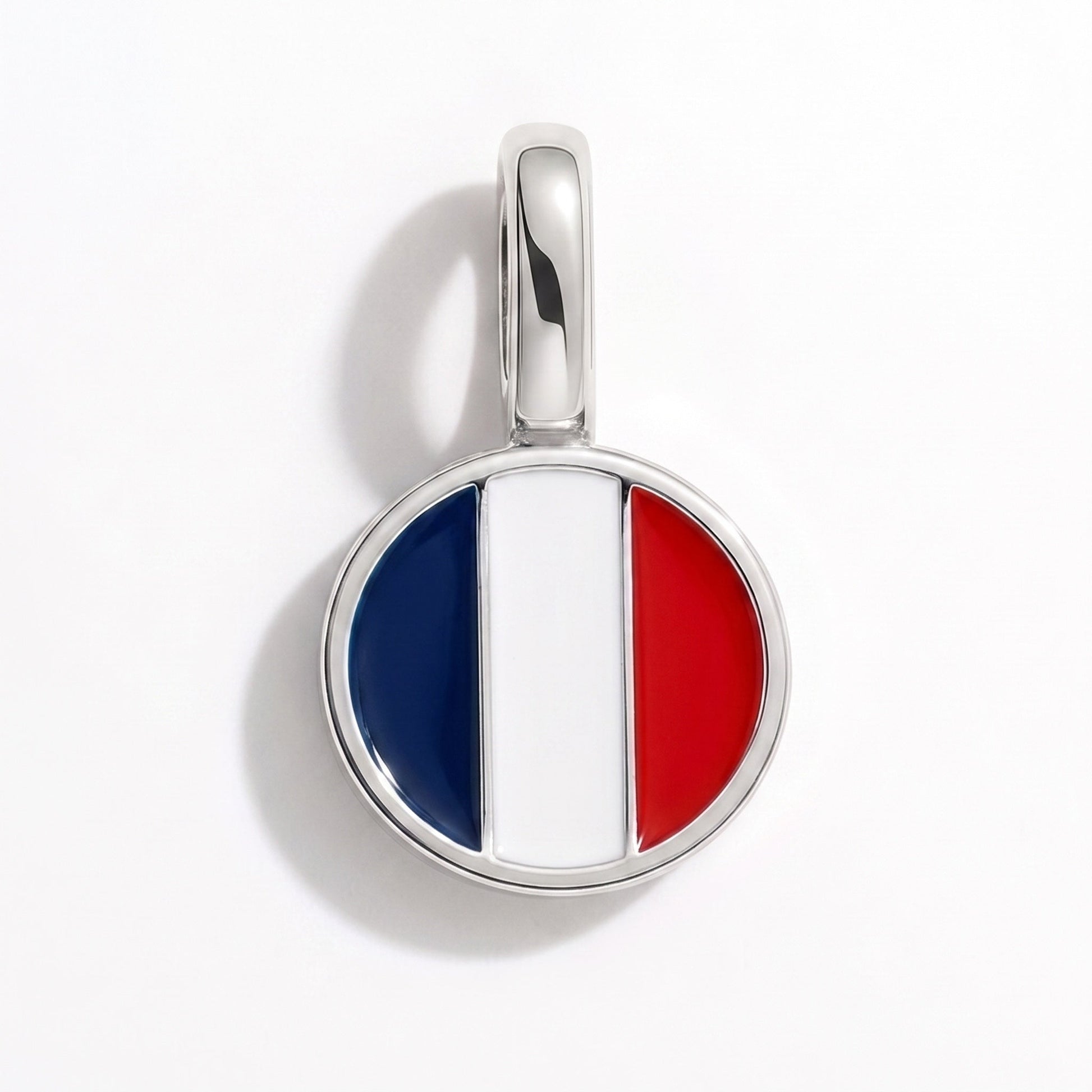 Charm vlag Frankrijk – rechthoekig zilver