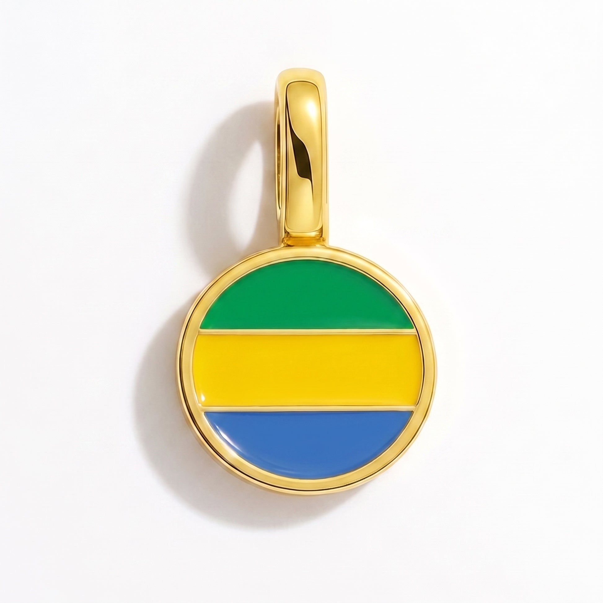 Charm vlag Gabon – rond goud