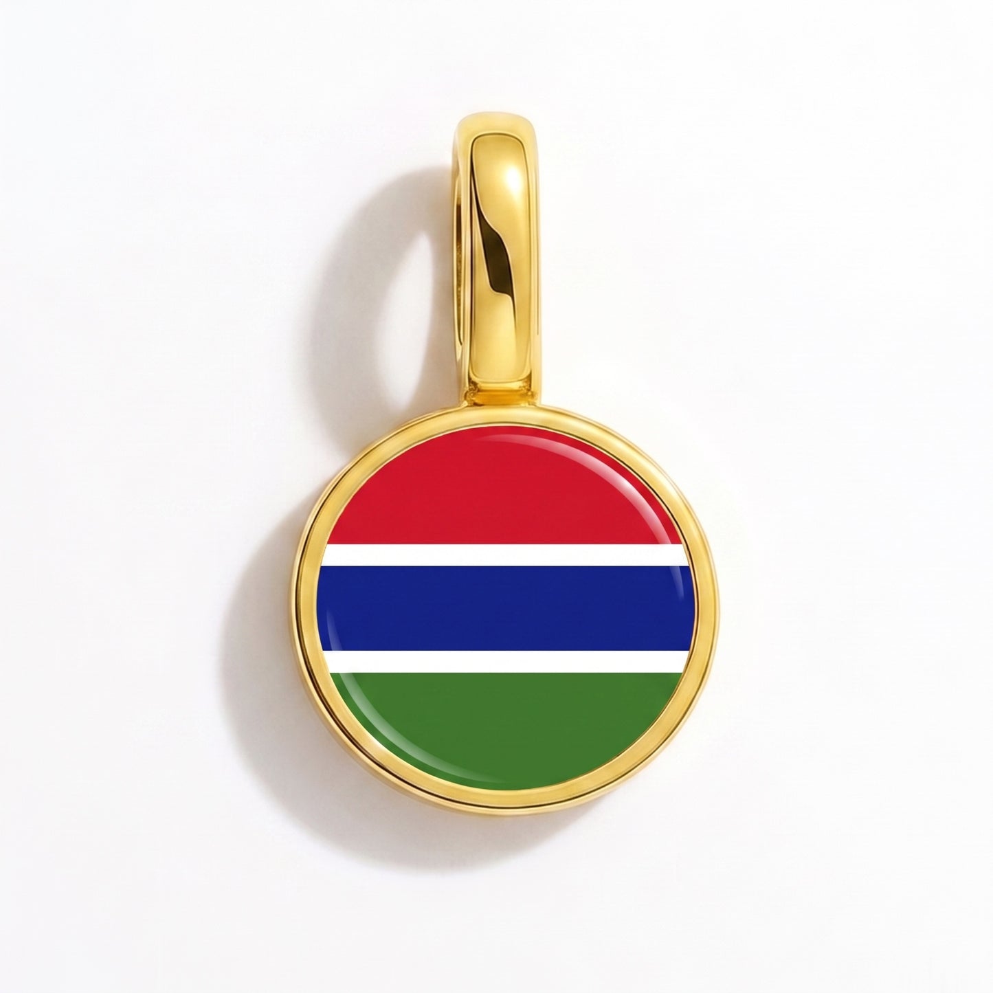 Charm vlag Gambia – rond goud