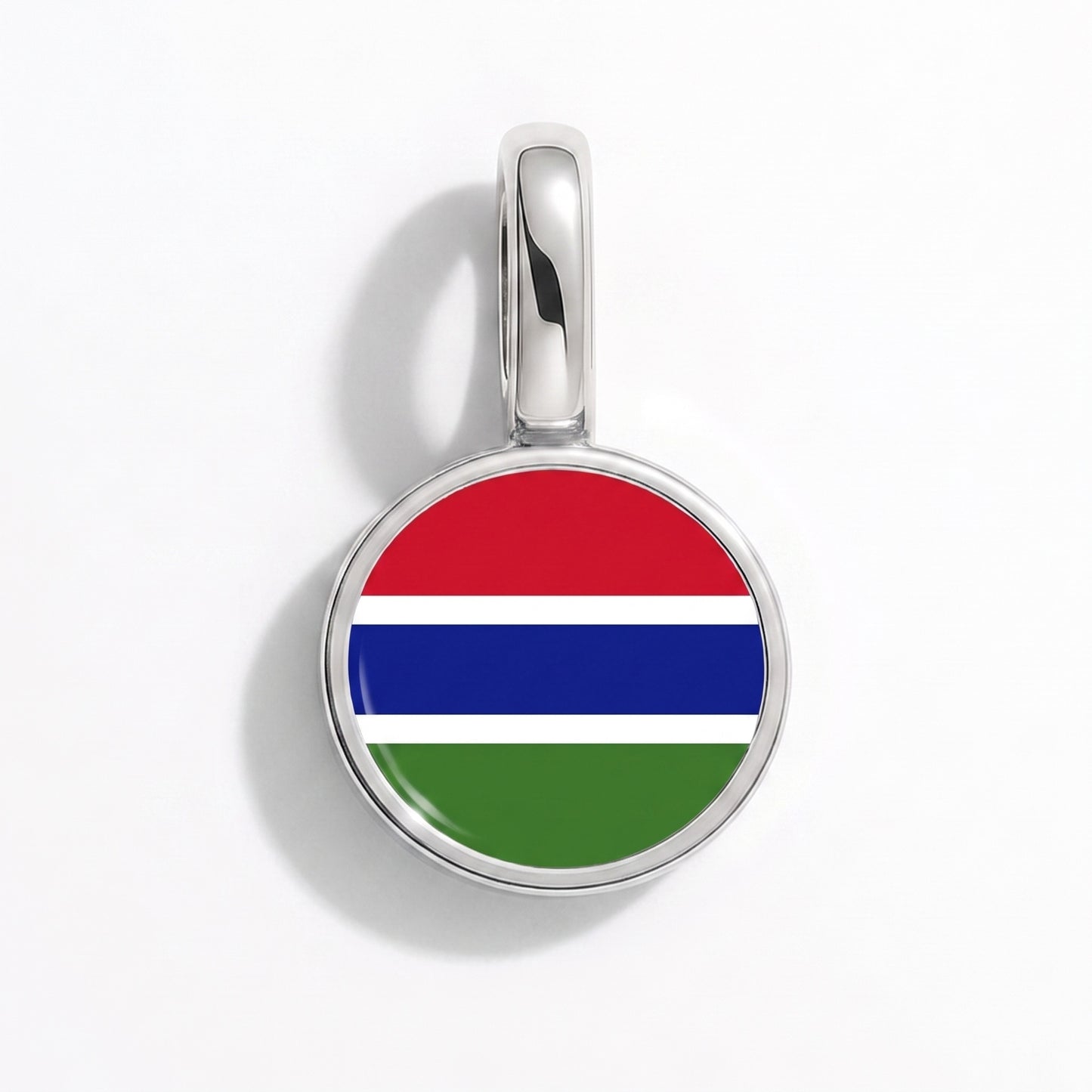 Charm vlag Gambia – rond zilver
