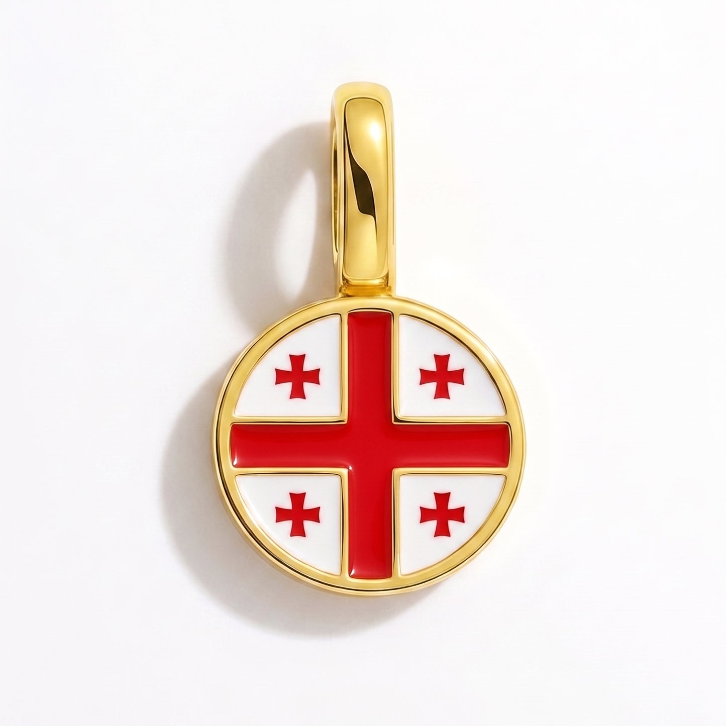Charm vlag Georgië – rond goud