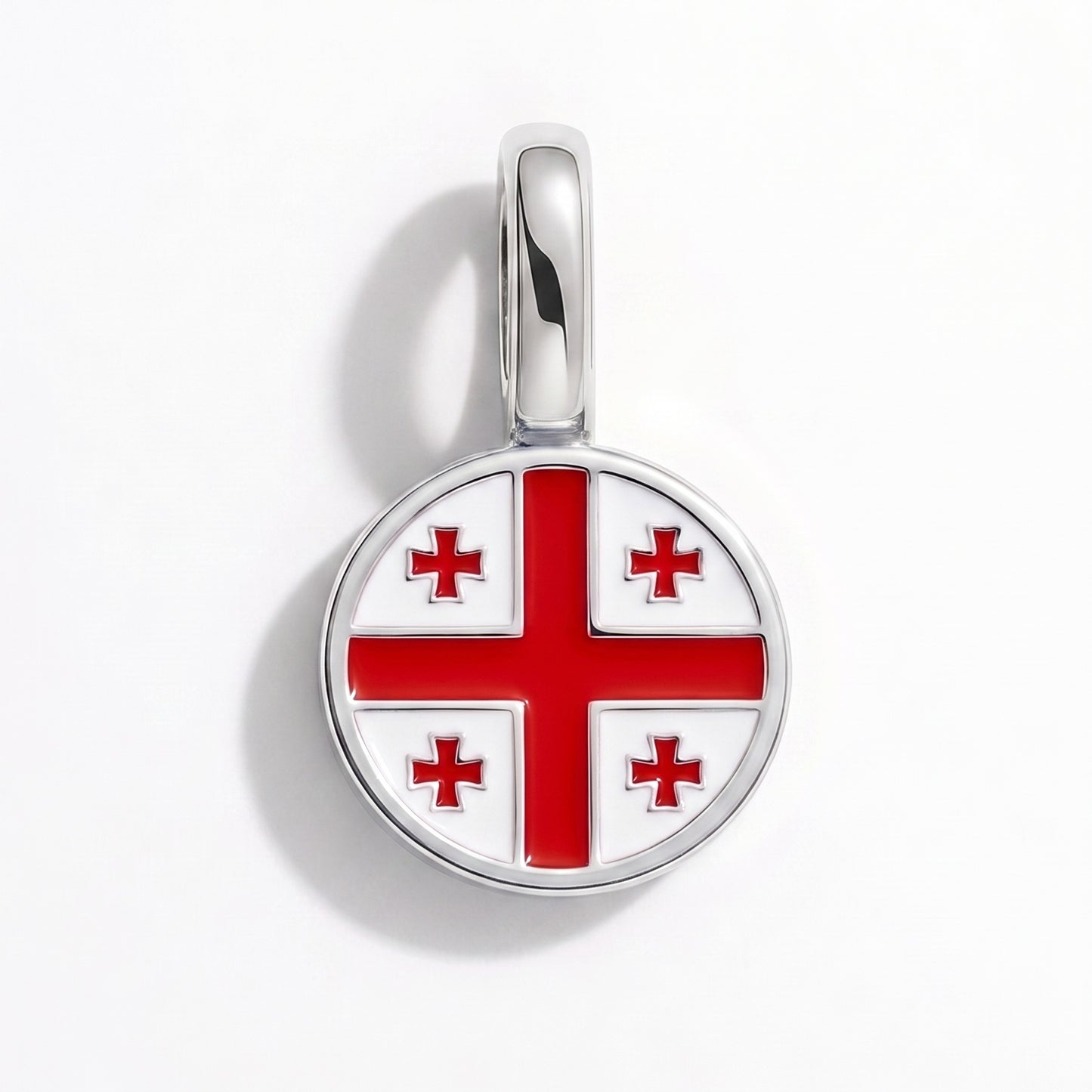 Charm vlag Georgië – rond zilver