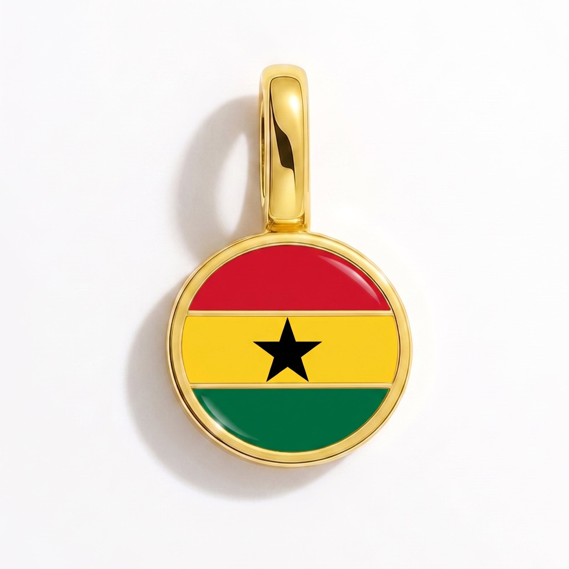 Charm vlag Ghana – rond goud