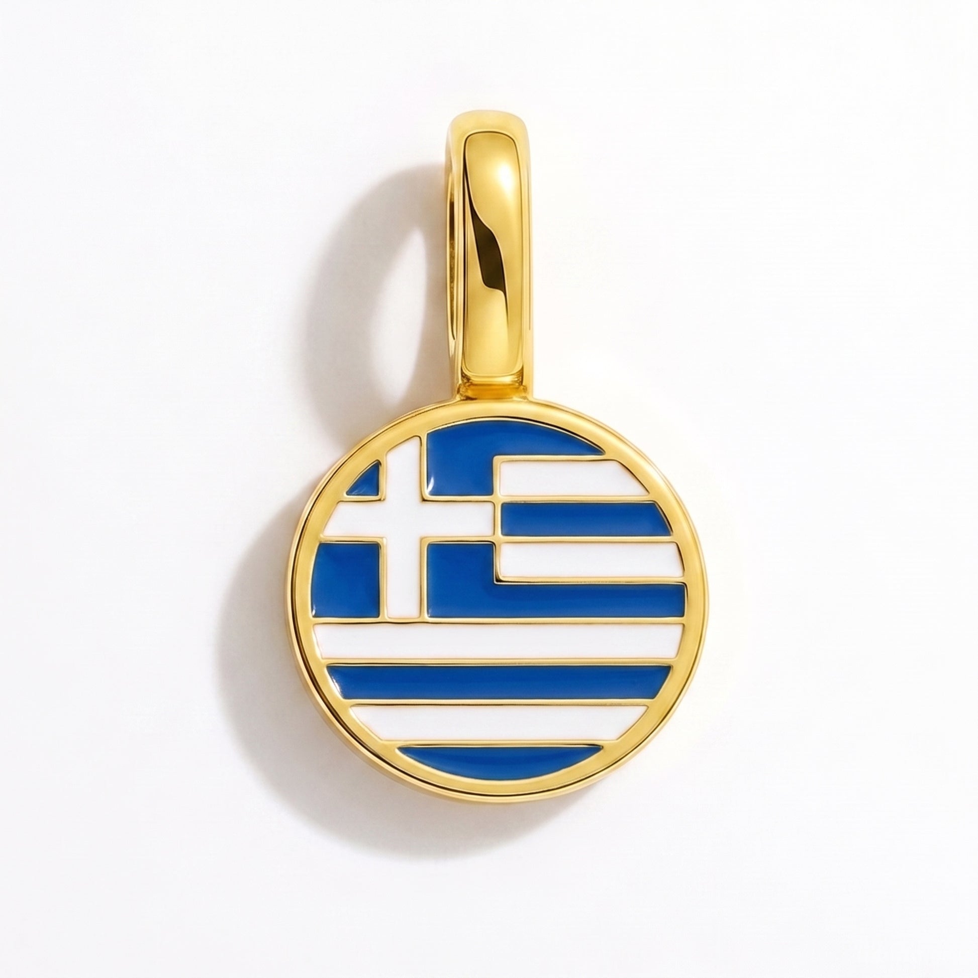 Charm vlag Griekenland – rond goud
