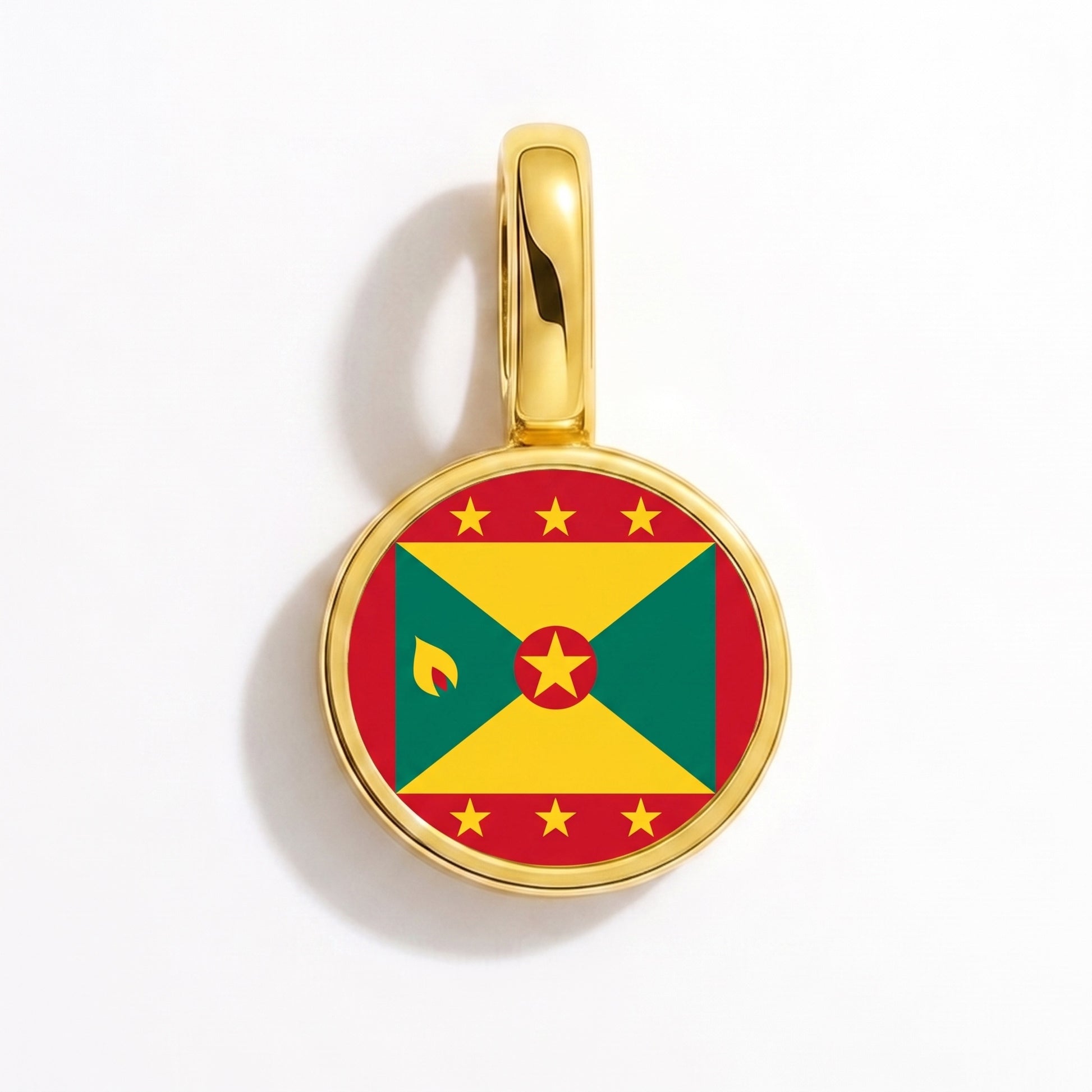 Charm vlag Grenada – rond goud