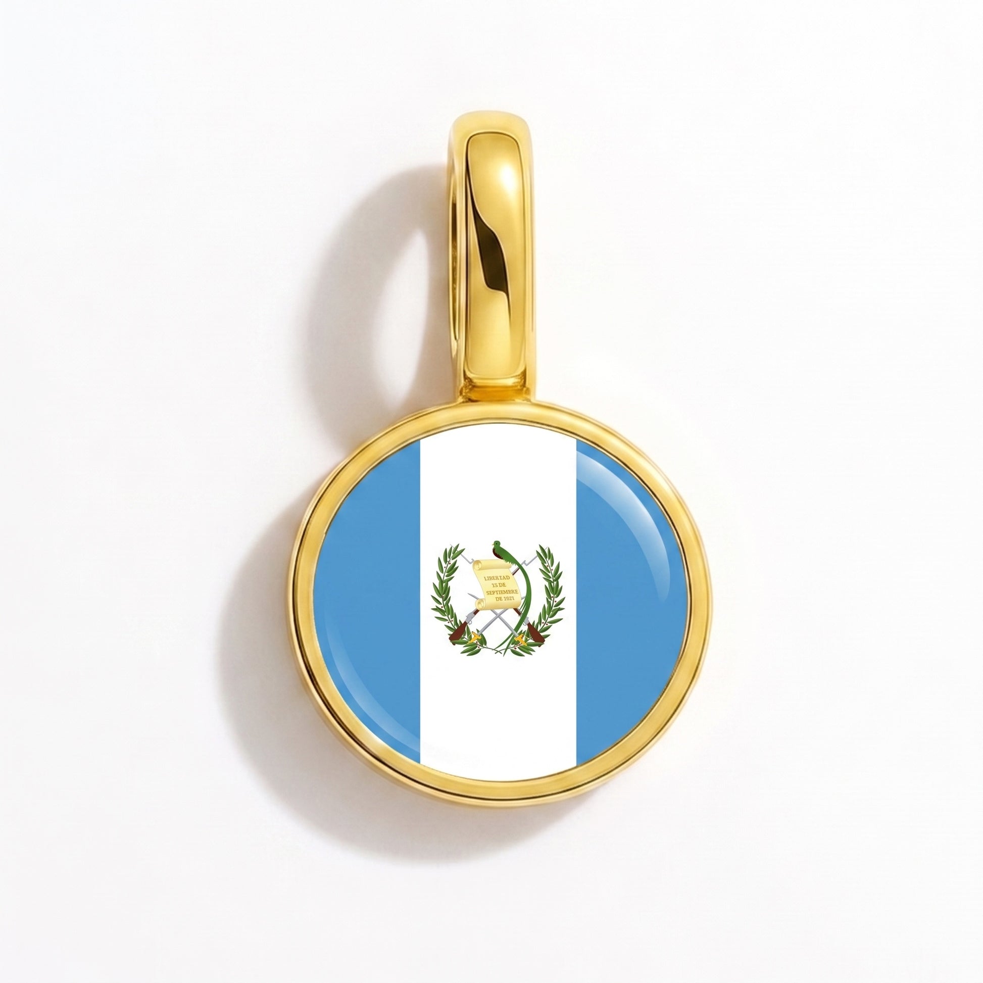 Charm vlag Guatemala – rond goud