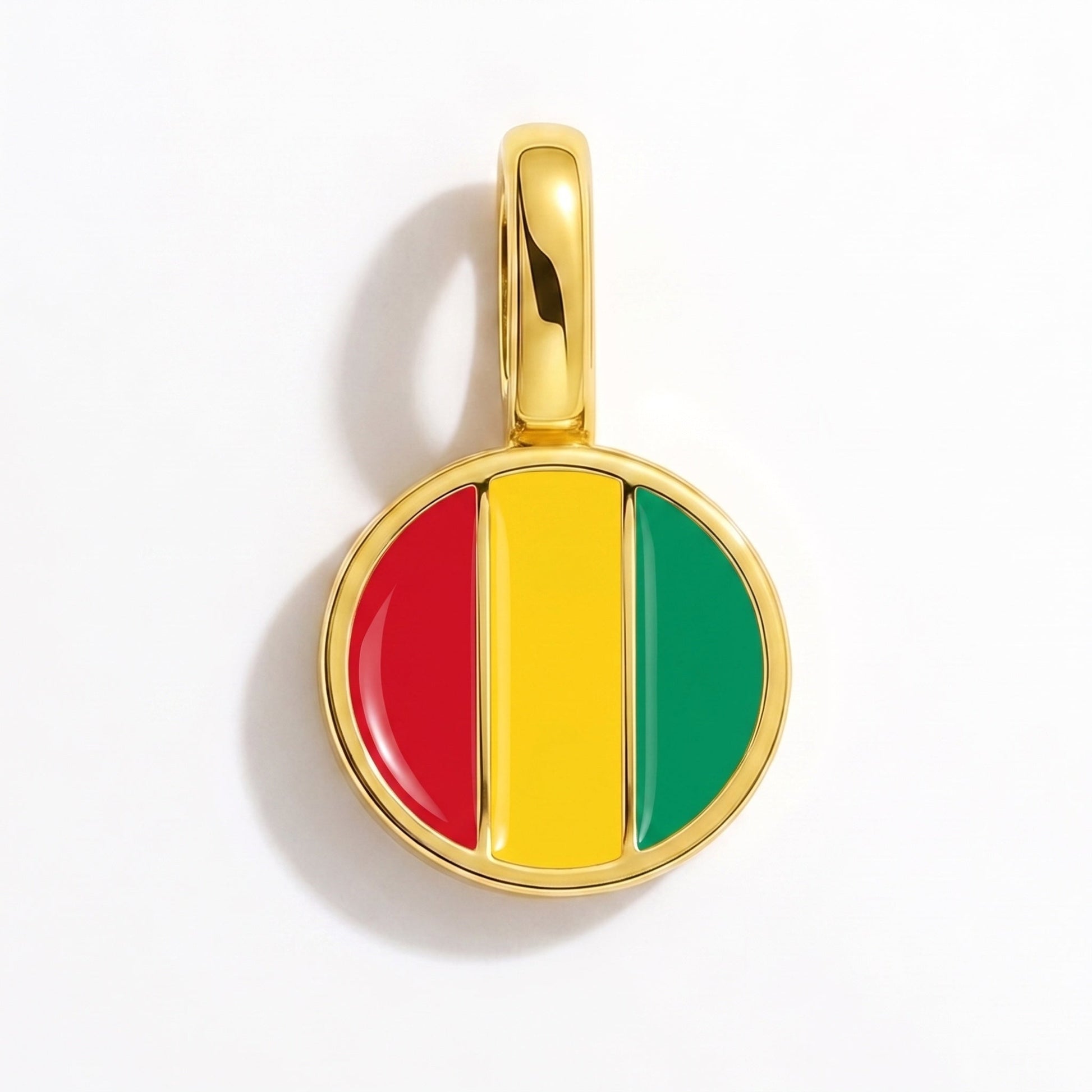 Charm vlag Guinee – rechthoekig goud