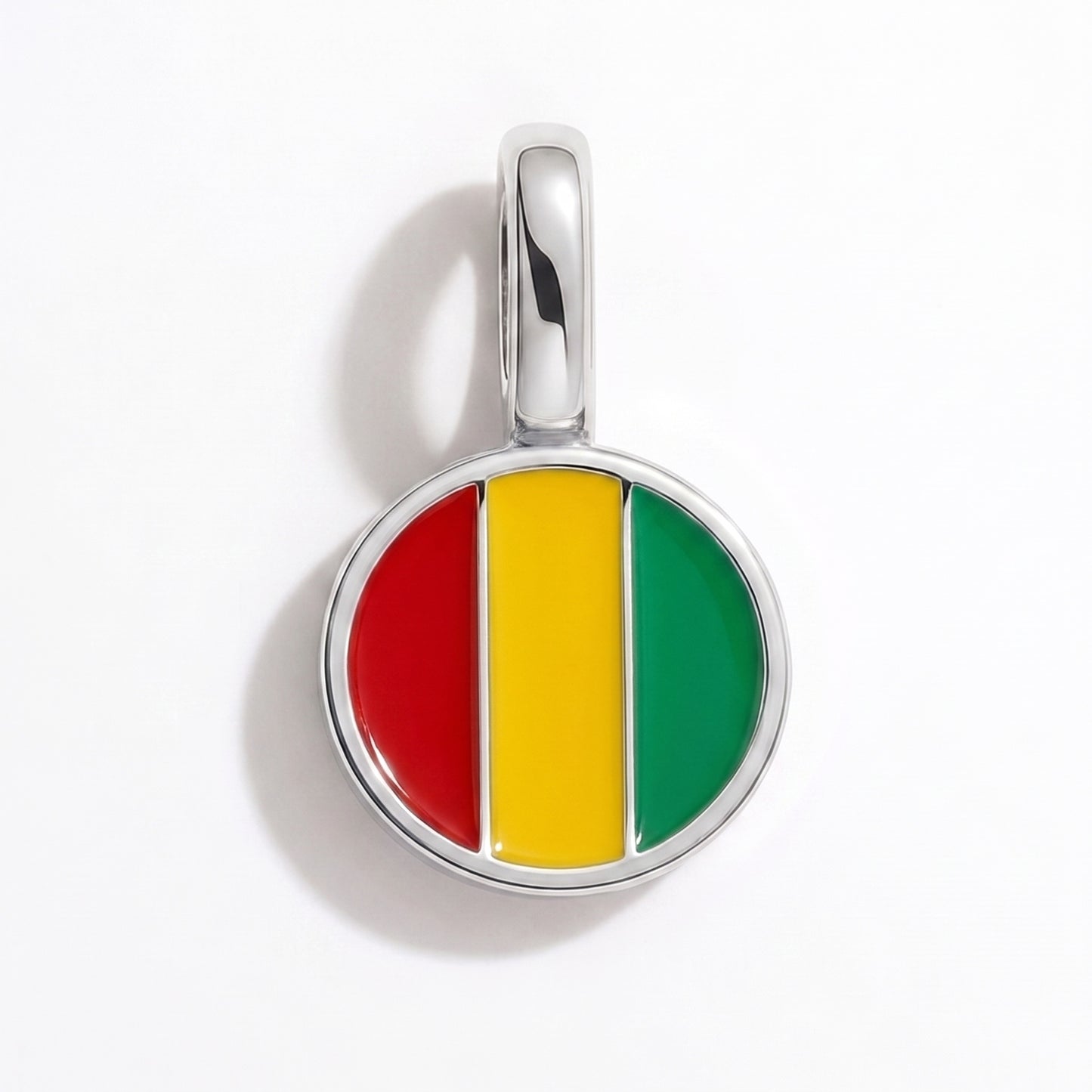 Charm vlag Guinee – rond zilver