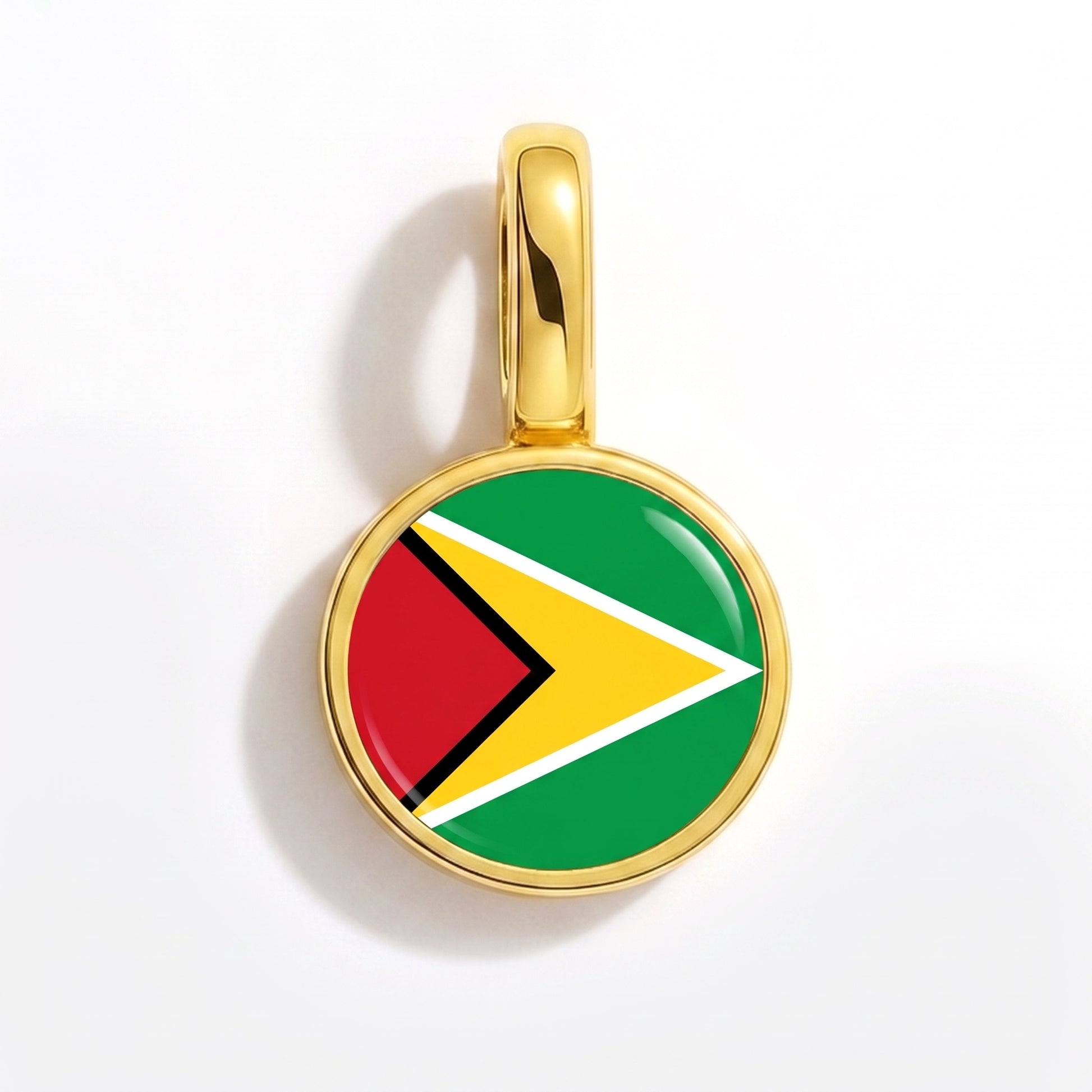 Charm vlag Guyana – rond goud