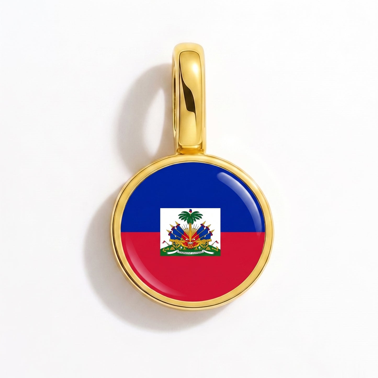 Charm vlag Haïti – rond goud