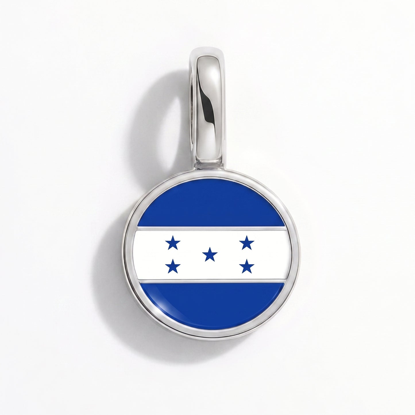 Charm vlag Honduras – rond zilver