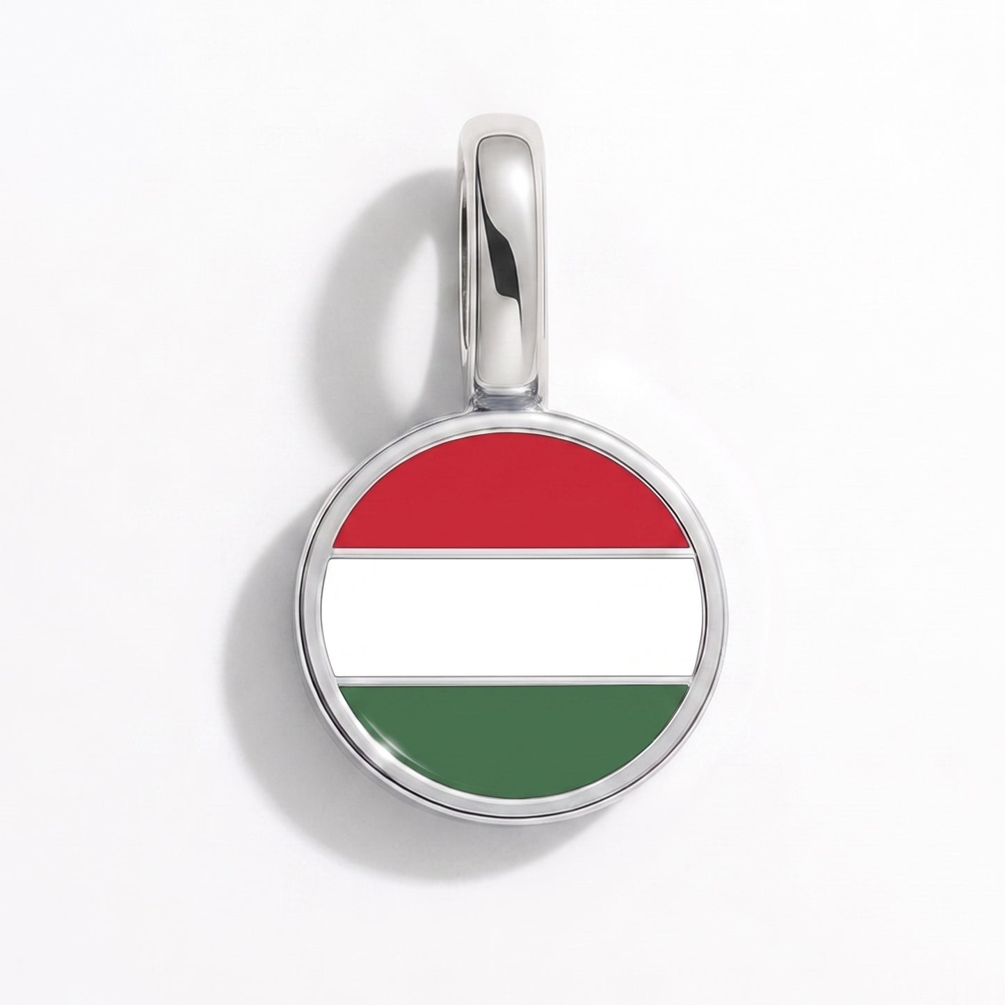 Charm vlag Hongarije – rond zilver