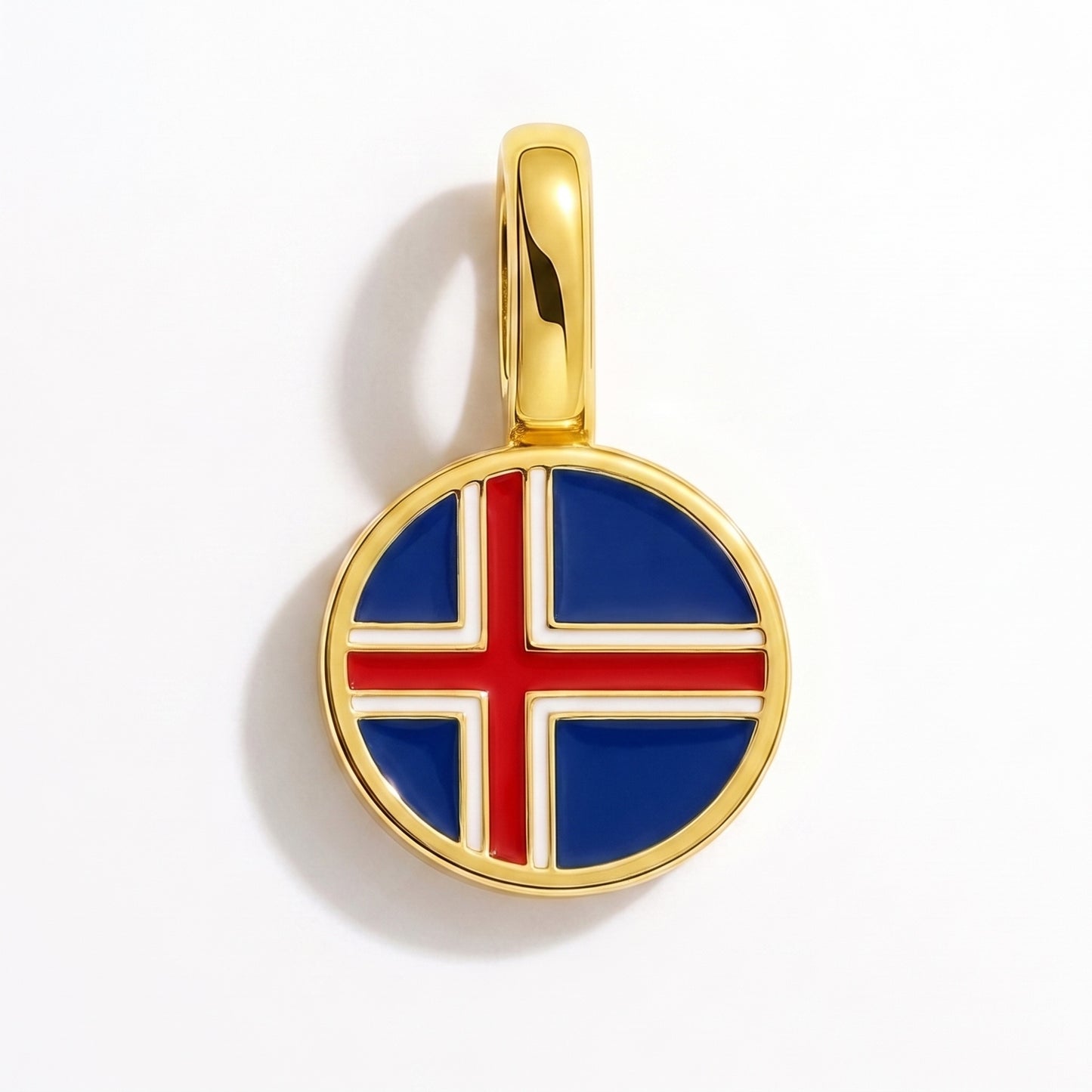 Charm vlag IJsland – rond goud