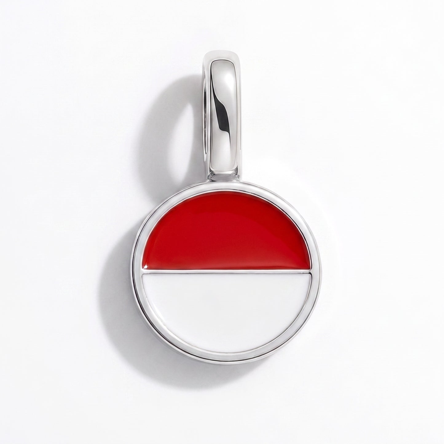 Charm vlag Indonesië – rond zilver