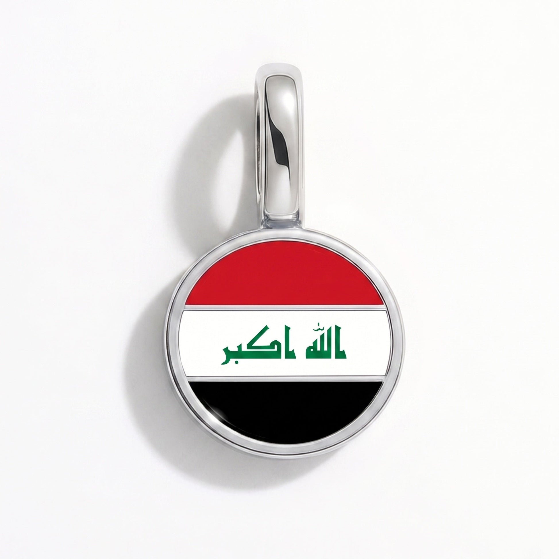 Charm vlag Irak – rechthoekig zilver