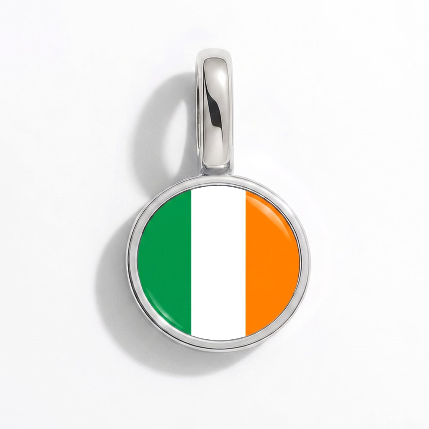 Charm vlag Ierland – rond zilver