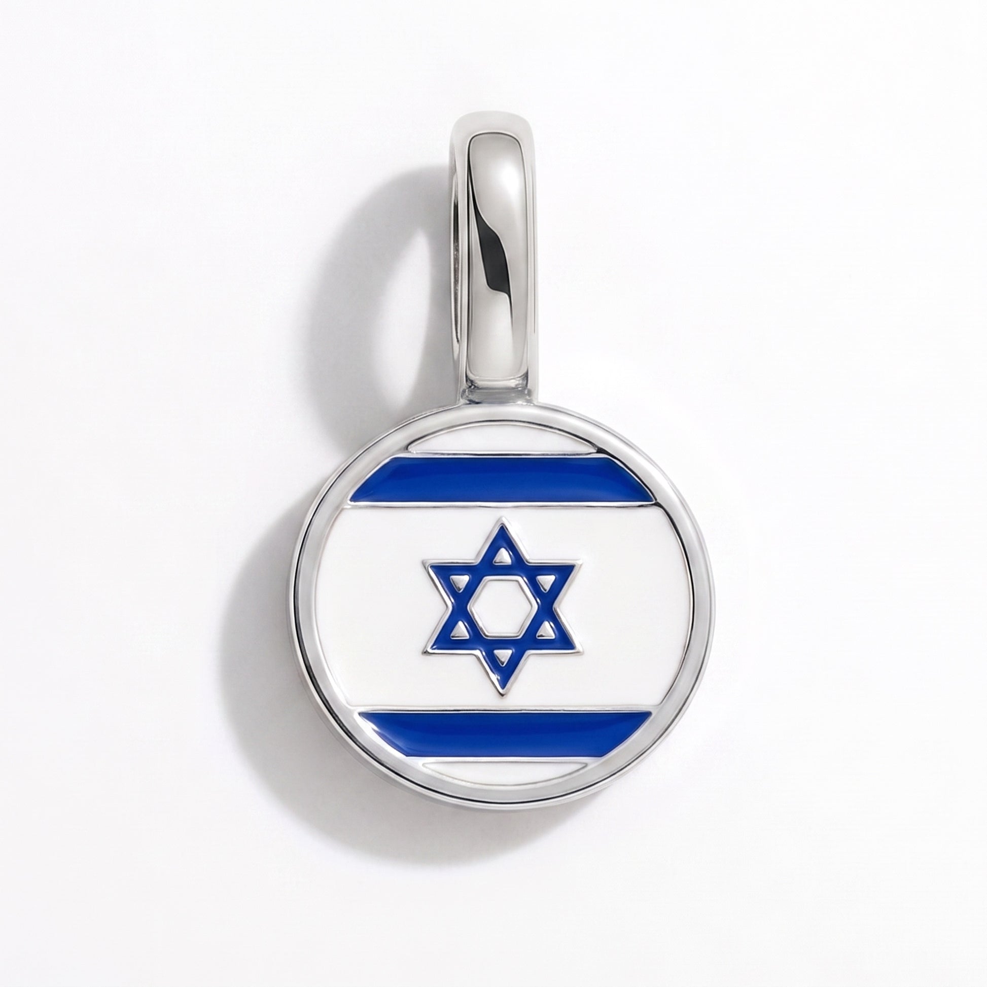 Charm vlag Israël – rond zilver