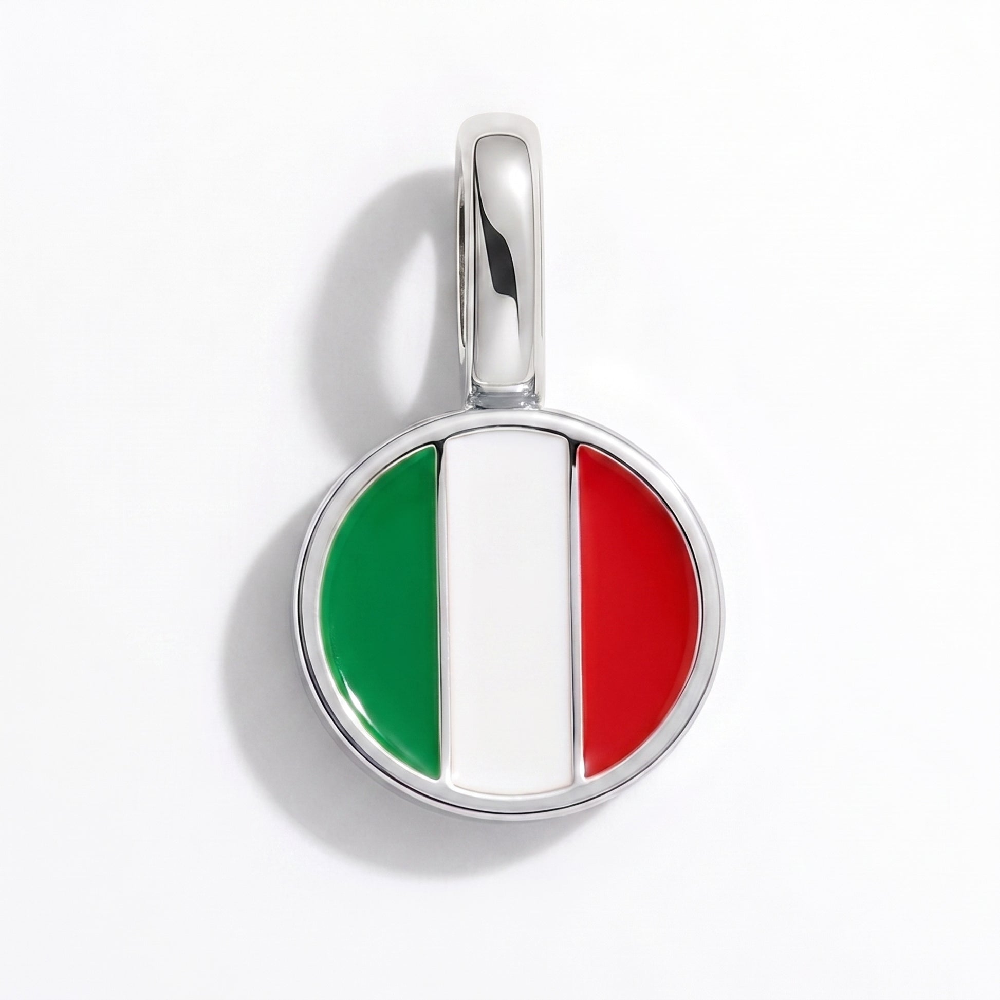 Charm vlag Italië – rond zilver