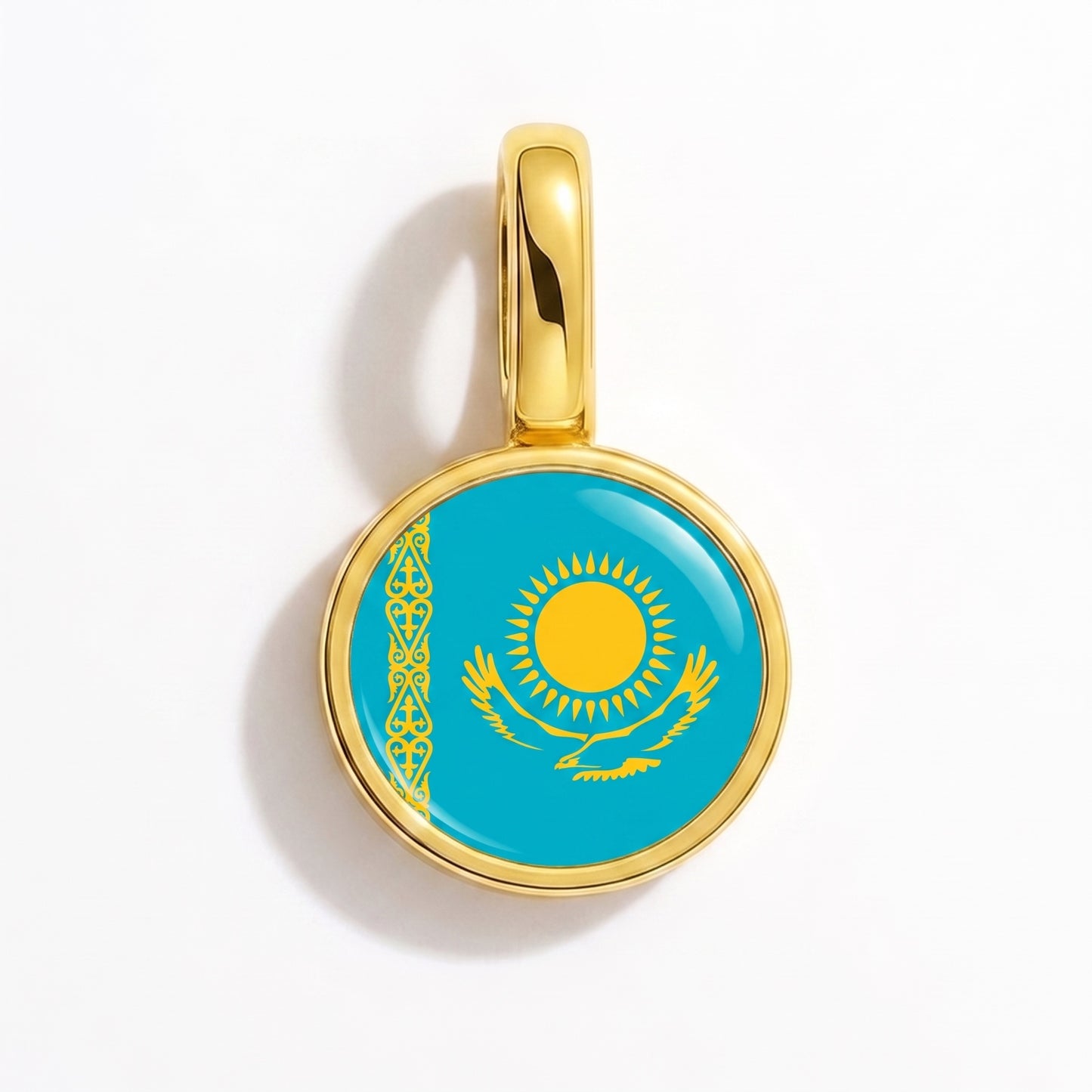 Charm vlag Kazachstan – rond goud