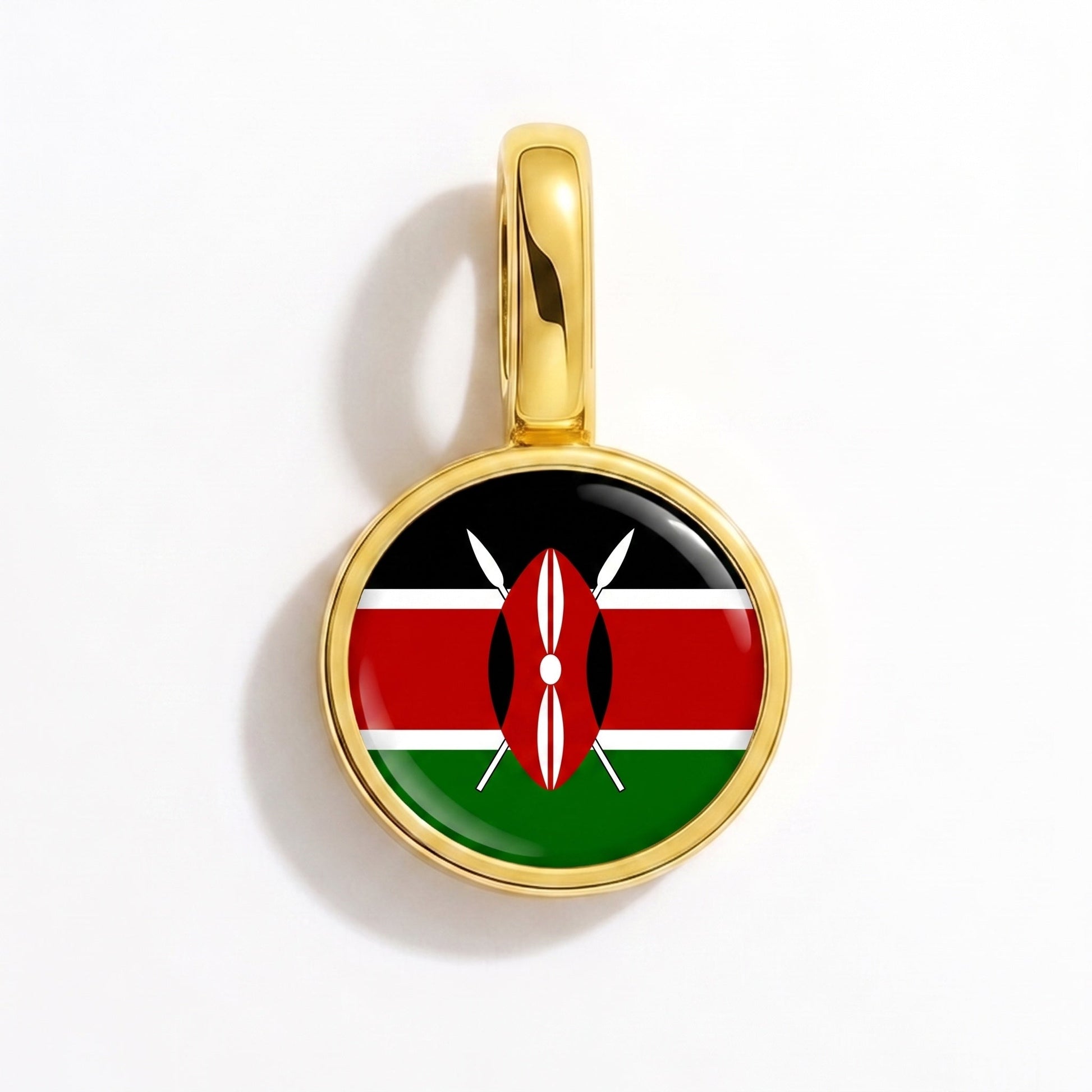 Charm vlag Kenia – rechthoekig goud