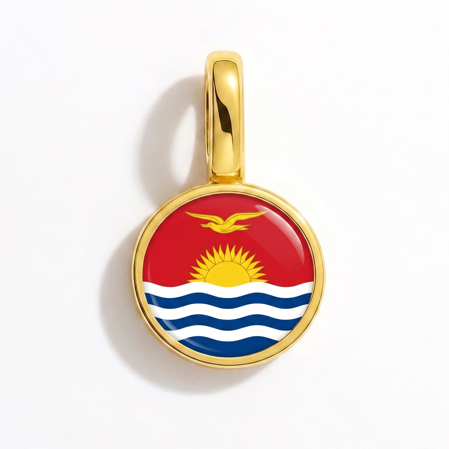 Charm vlag Kiribati – rond goud