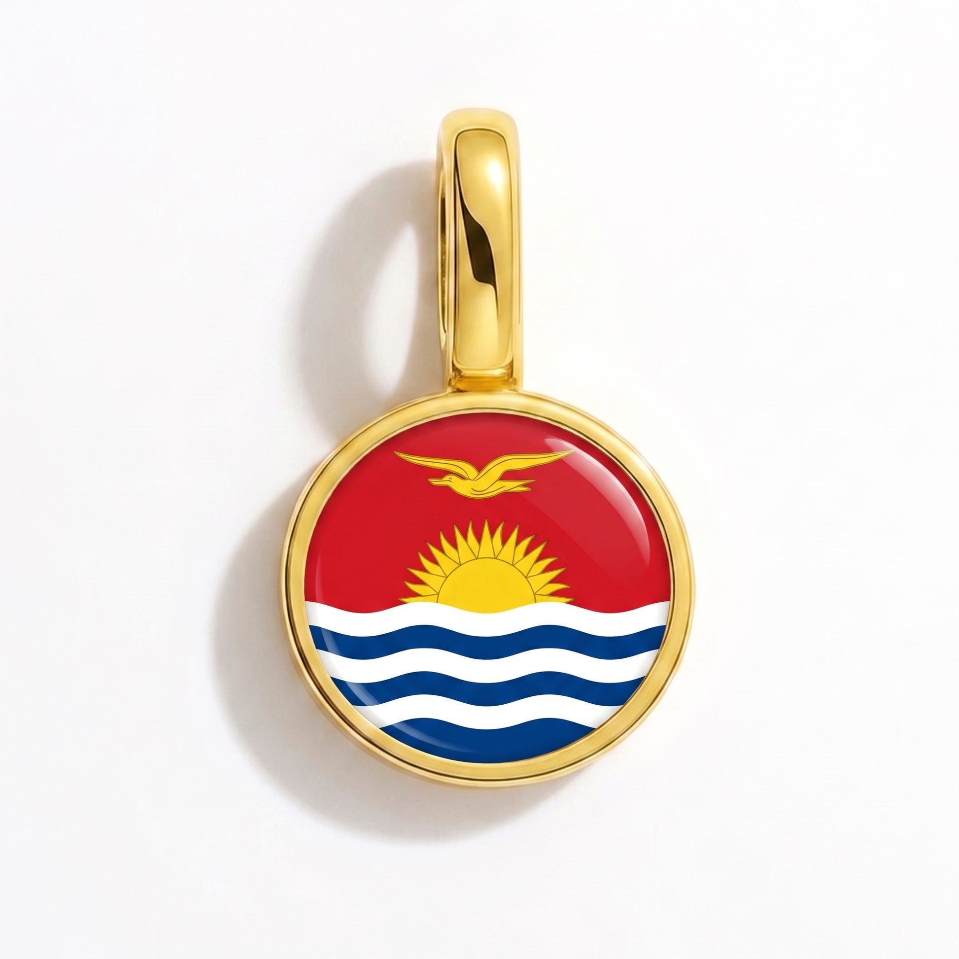 Charm vlag Kiribati – rond goud