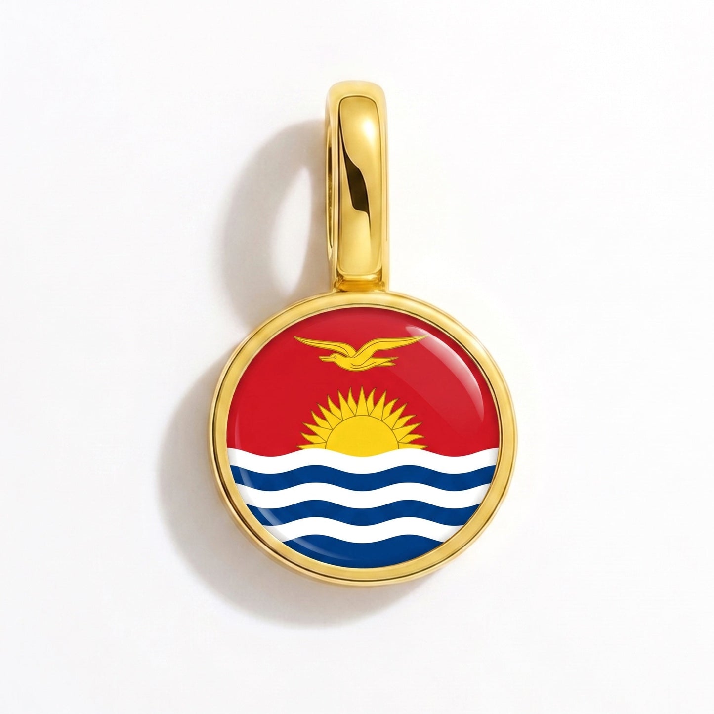 Charm vlag Kiribati – rechthoekig goud