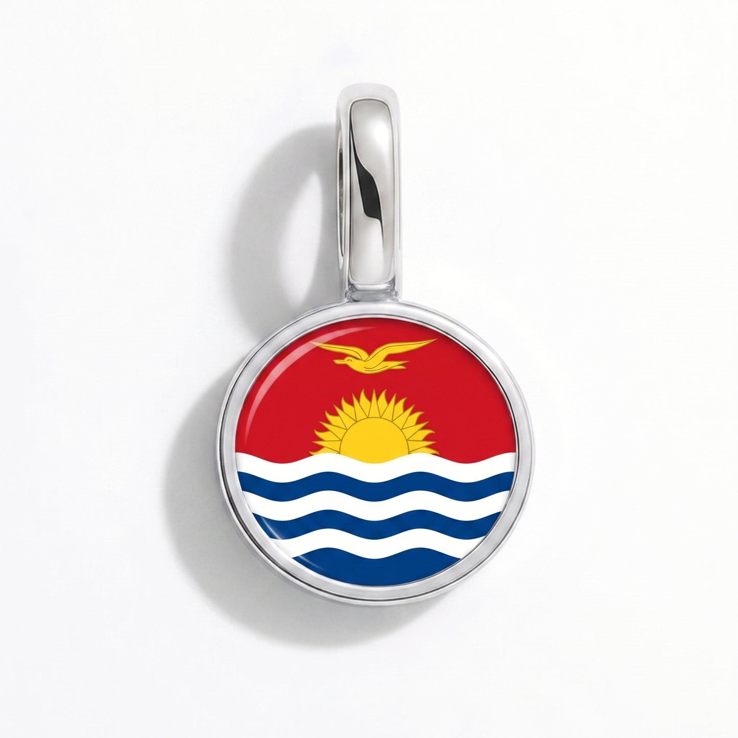 Charm vlag Kiribati – rechthoekig zilver