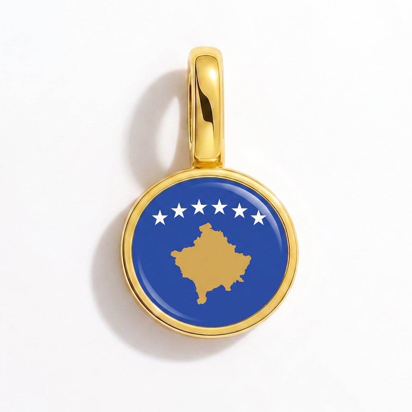 Charm vlag Kosovo – rechthoekig goud