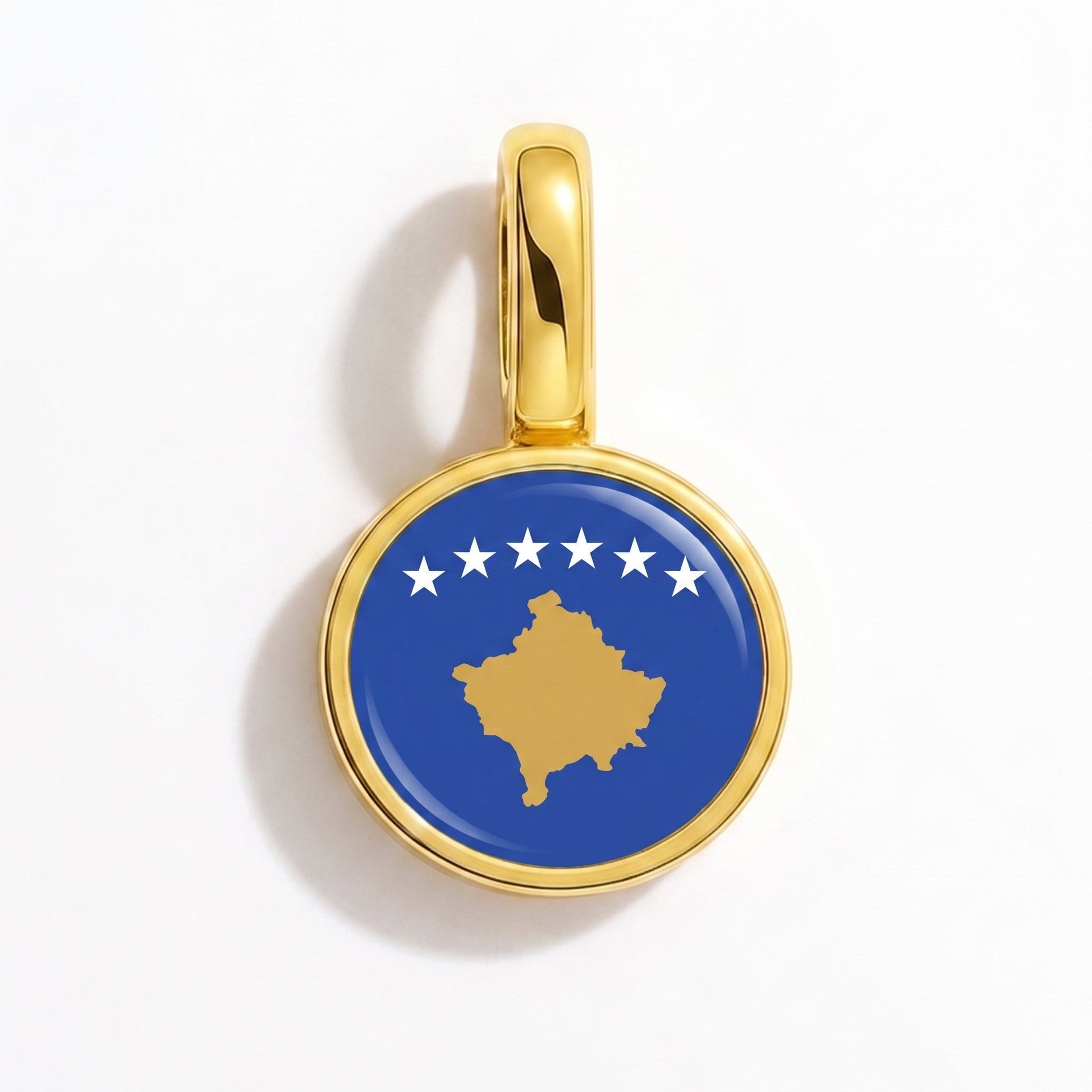 Charm vlag Kosovo – rechthoekig goud